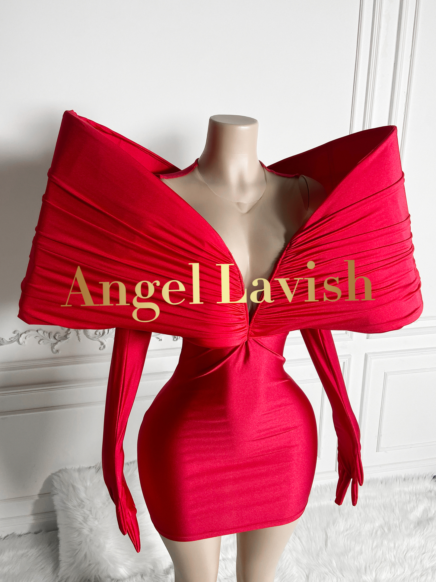 Red Mini Dress LF2405050