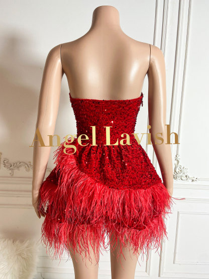 Red Mini Dress LF2407019