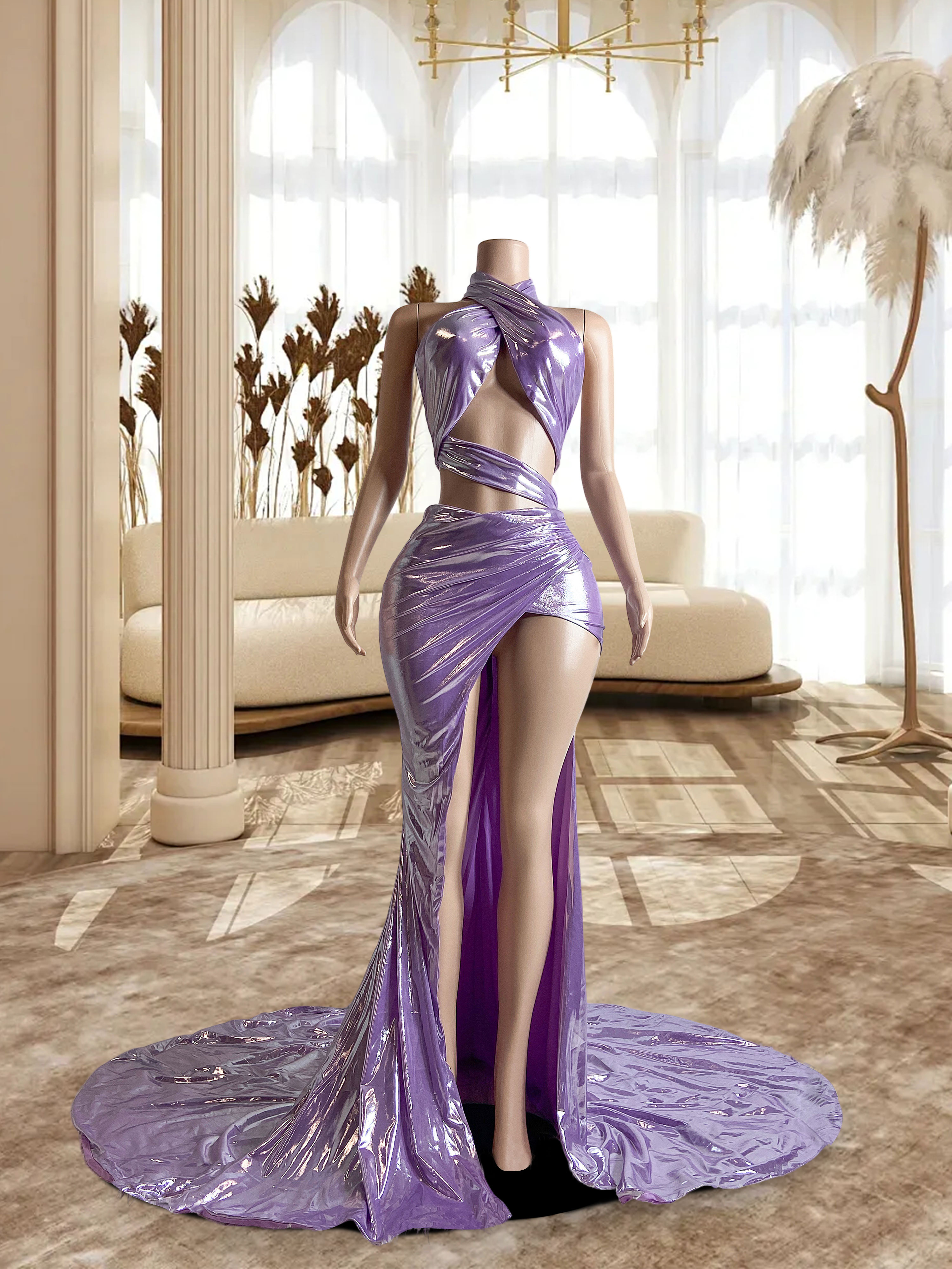 Light Purple Gowns LF2409009