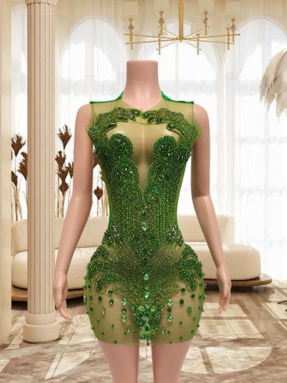 Green Mini Dress TH0826001