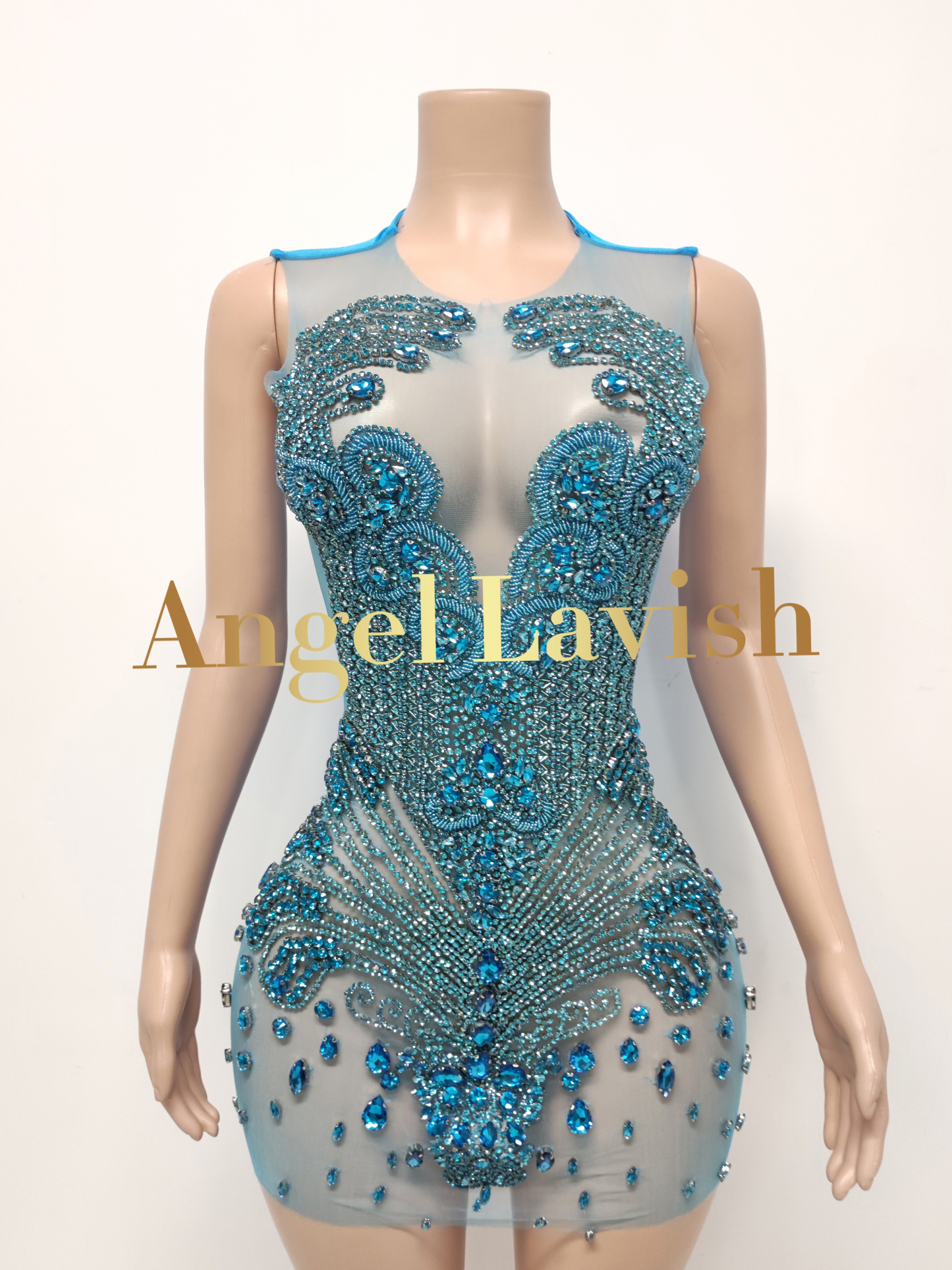 Lake Blue Mini Dress TH0826001