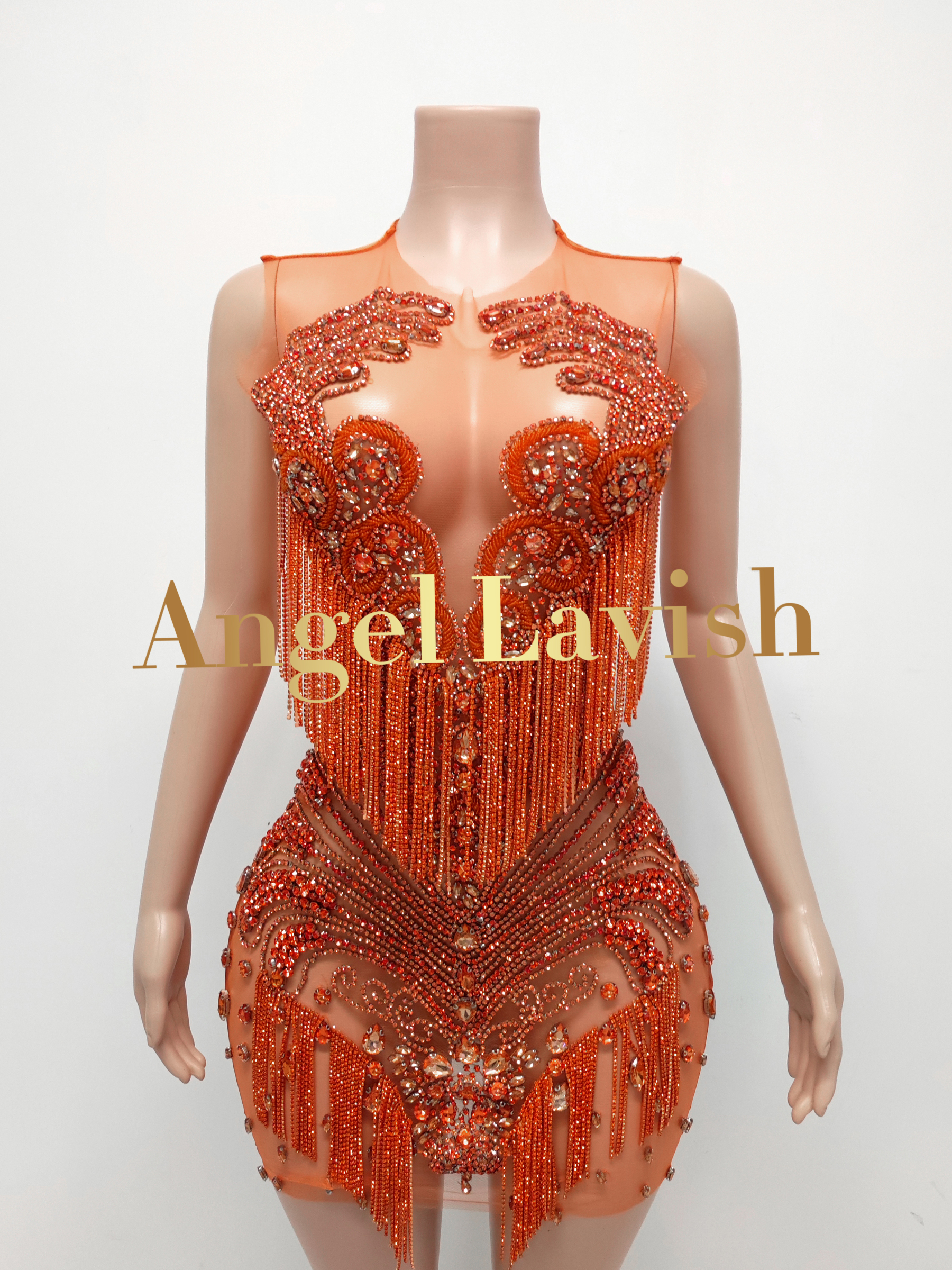 Orange Mini Dress TH0826002