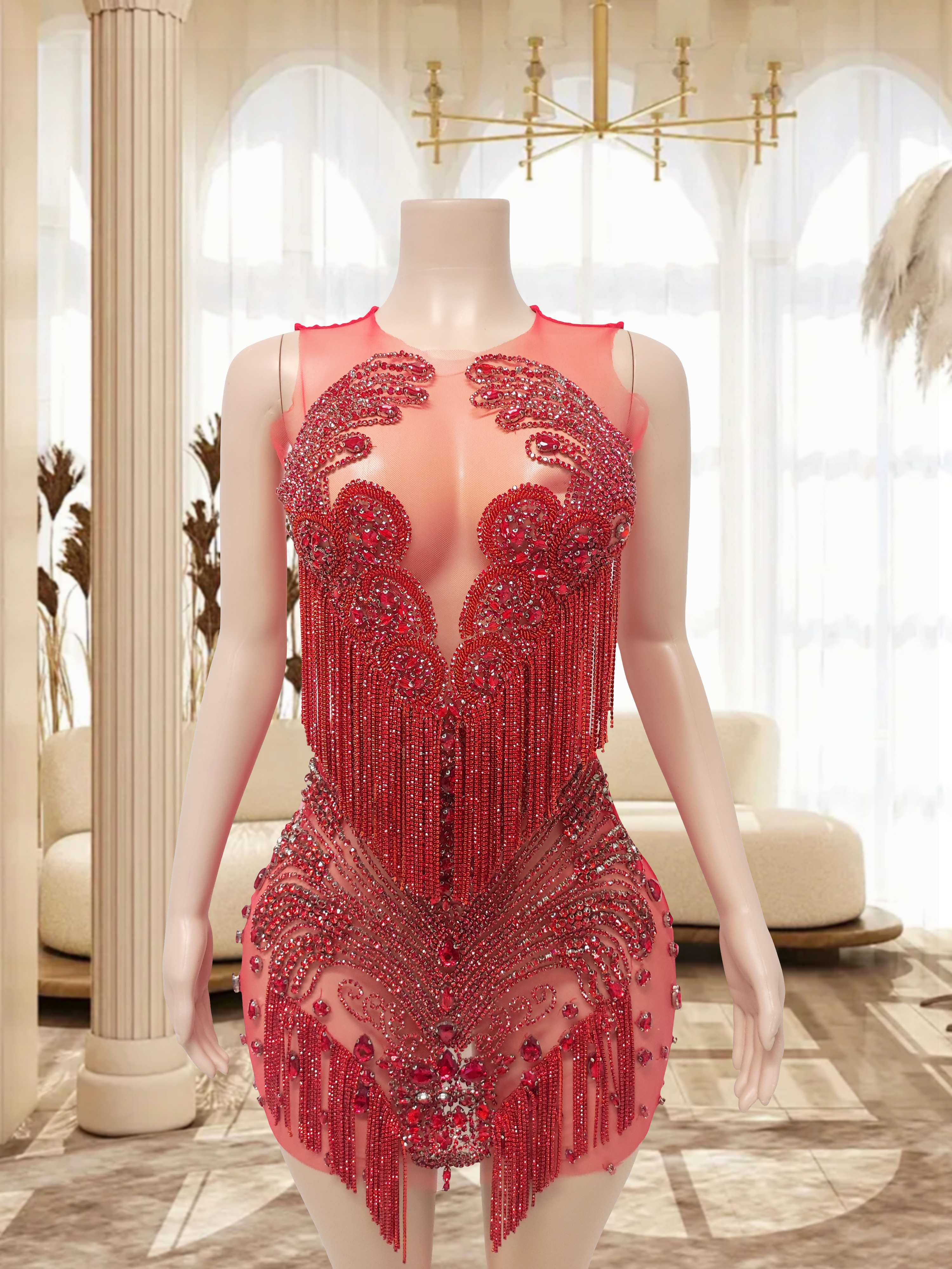 Red Mini Dress TH0826002