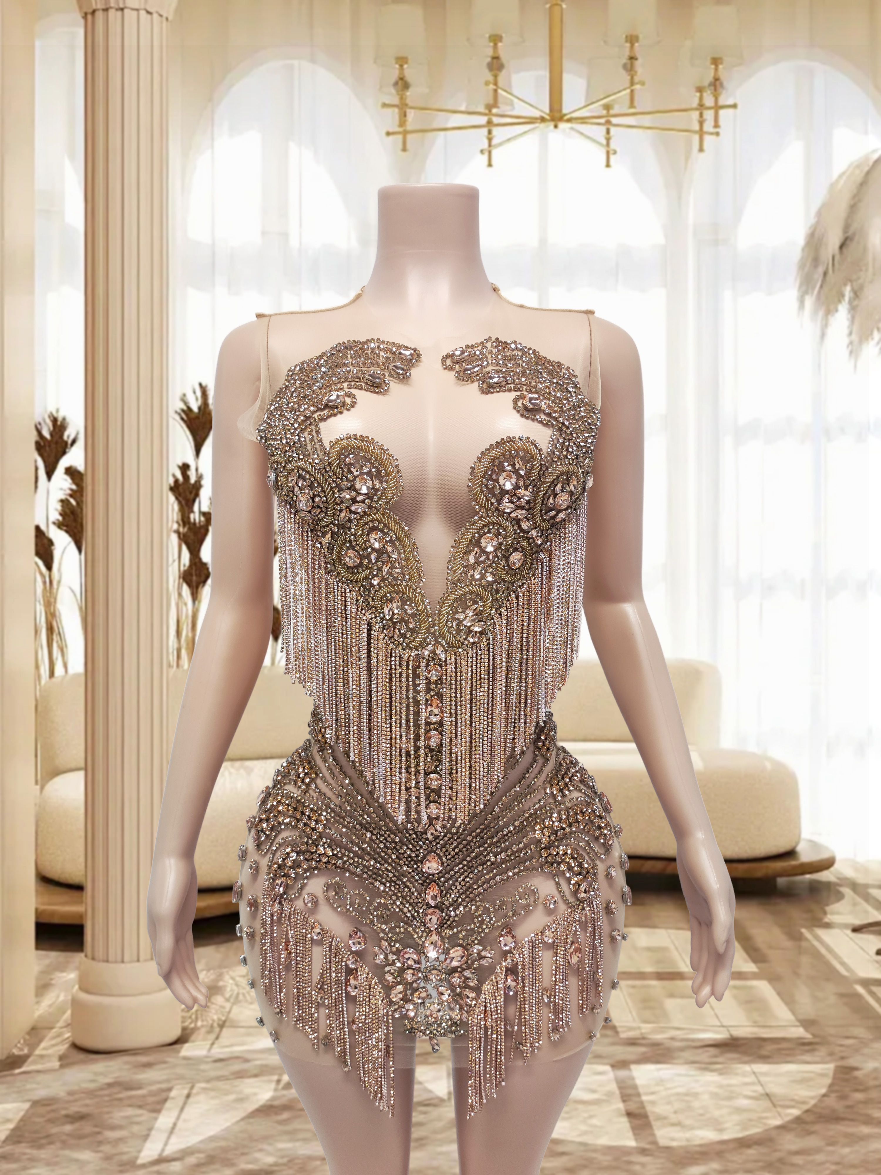 Rose Gold Mini Dress TH0826002