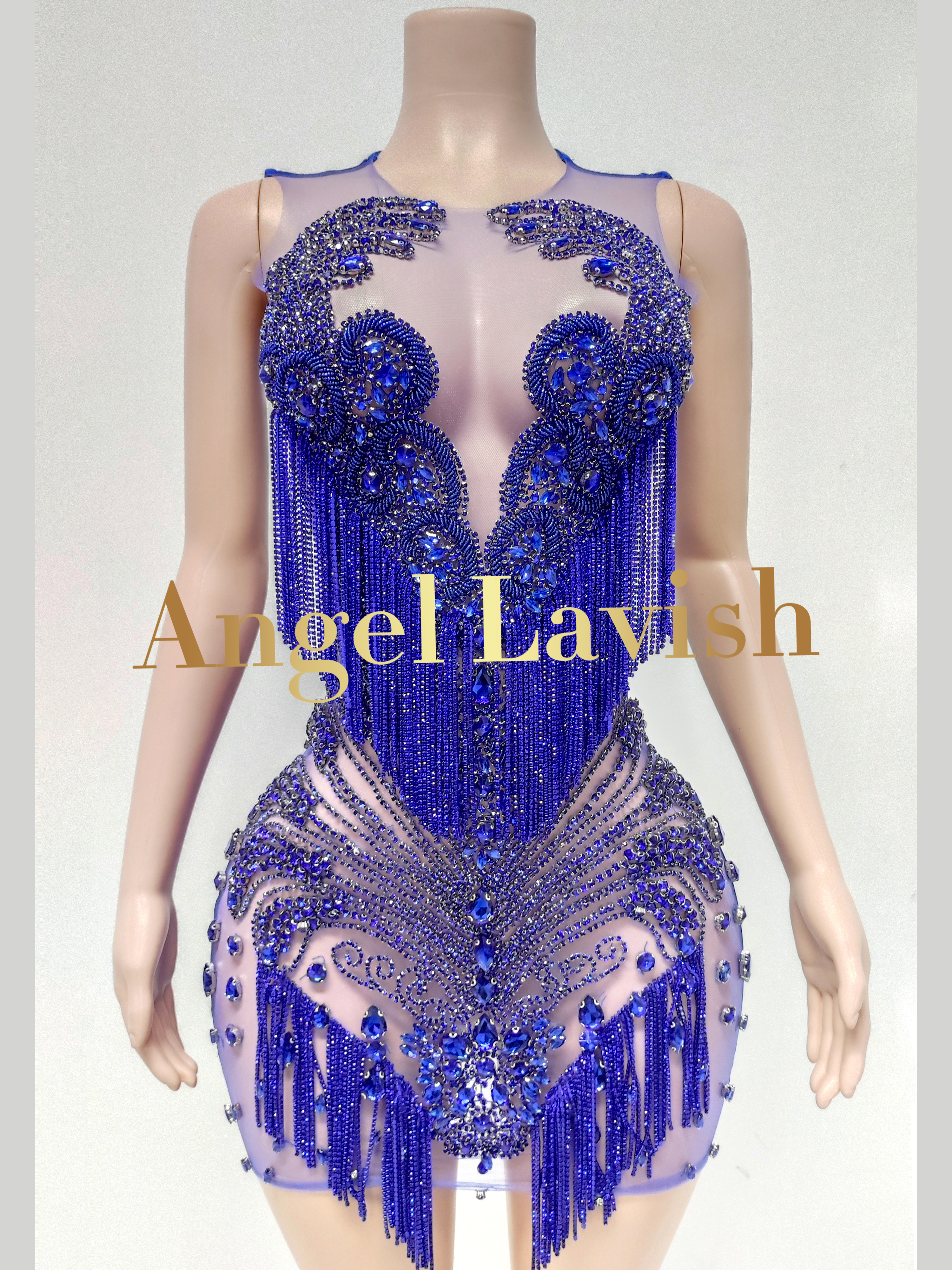 Royal Blue Mini Dress TH0826002