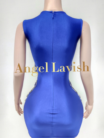 Royal Blue Mini Dress TH0826002