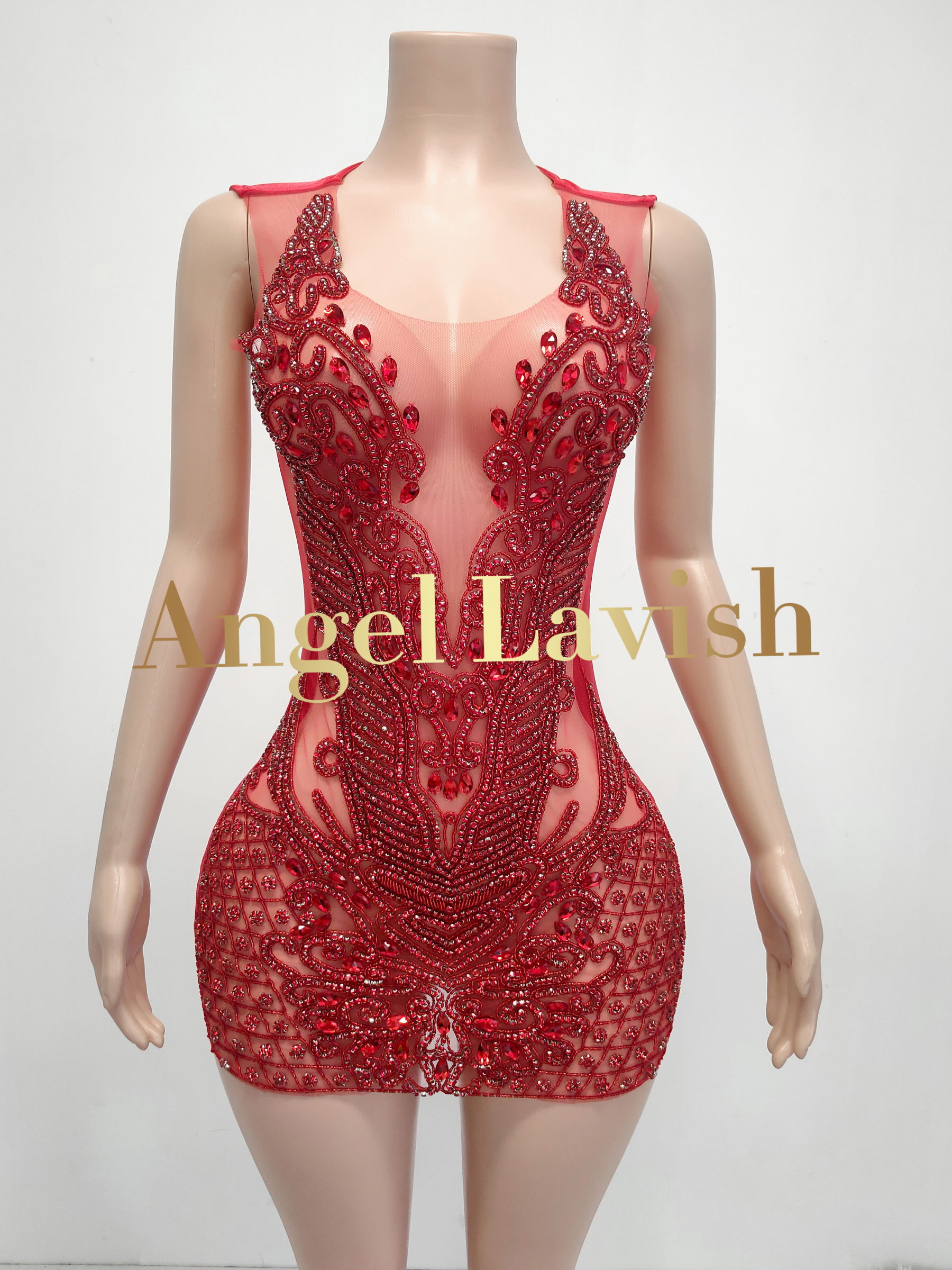 Red Mini Dress TH082600810