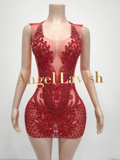 Red Mini Dress TH082600810