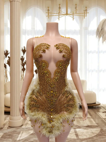 Gold Mini Dress TH0826031