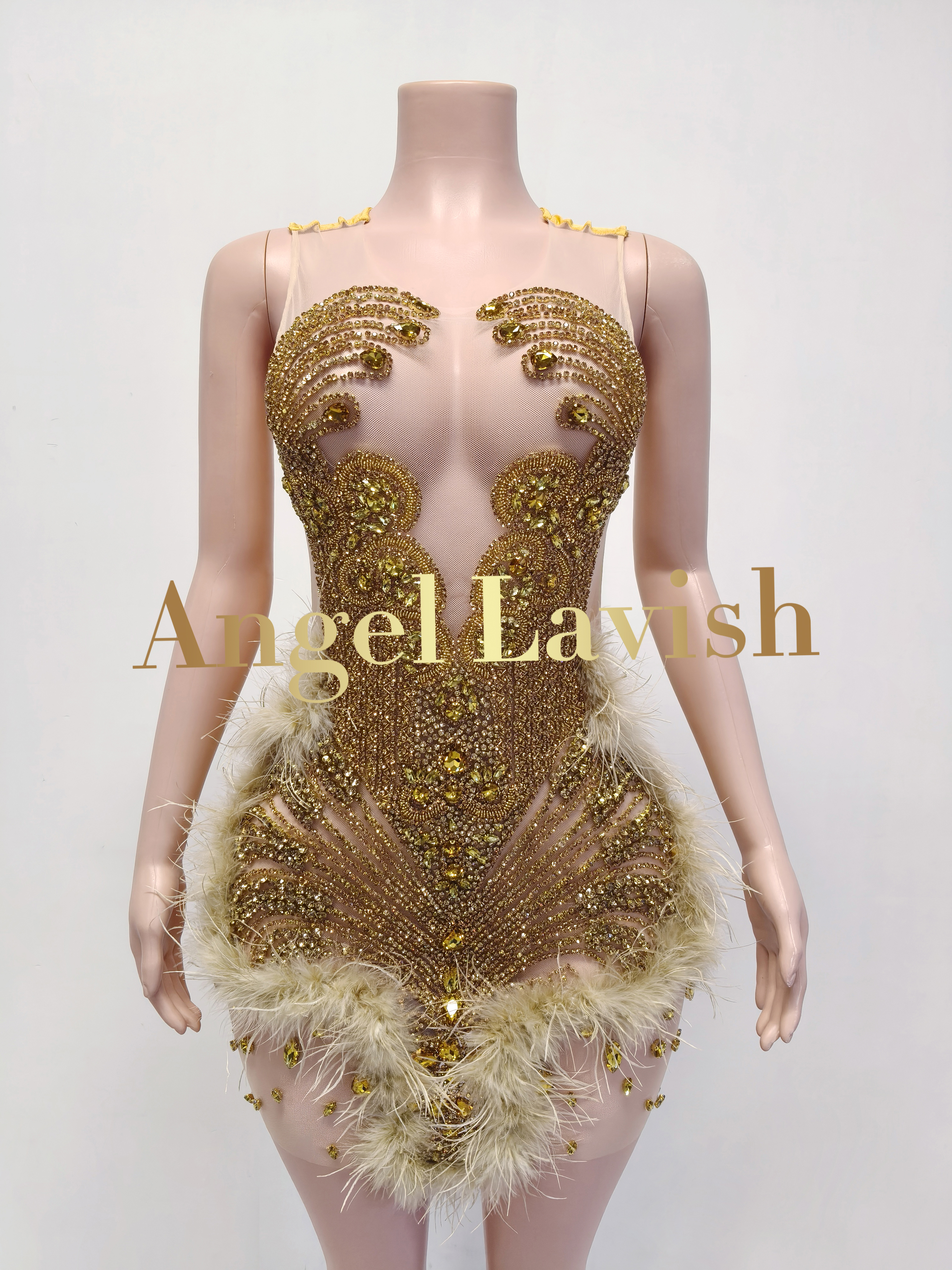 Gold Mini Dress TH0826031