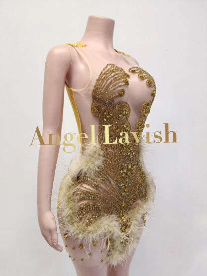 Gold Mini Dress TH0826031