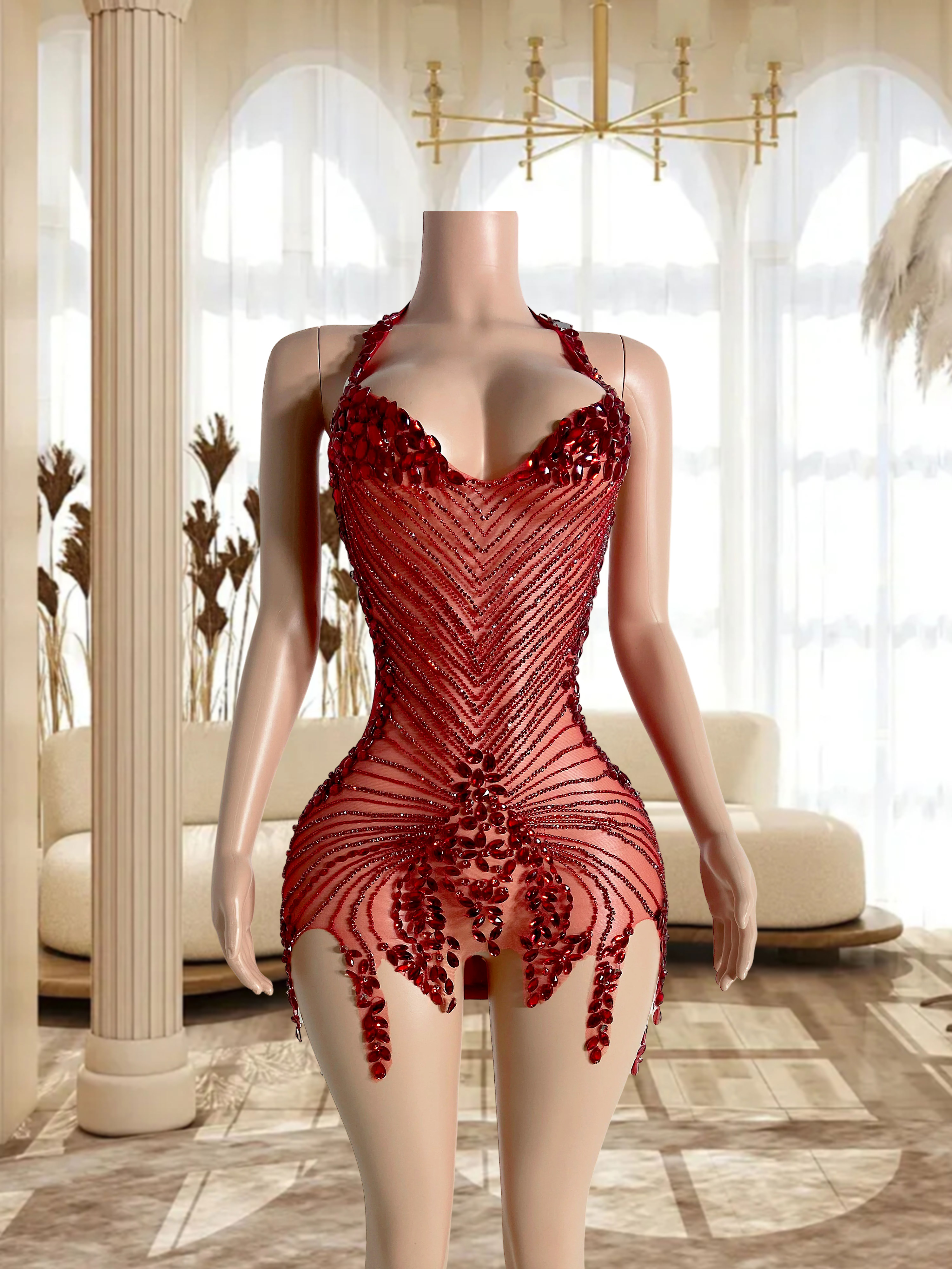 Scarlet Ember Red Sizzle Dress