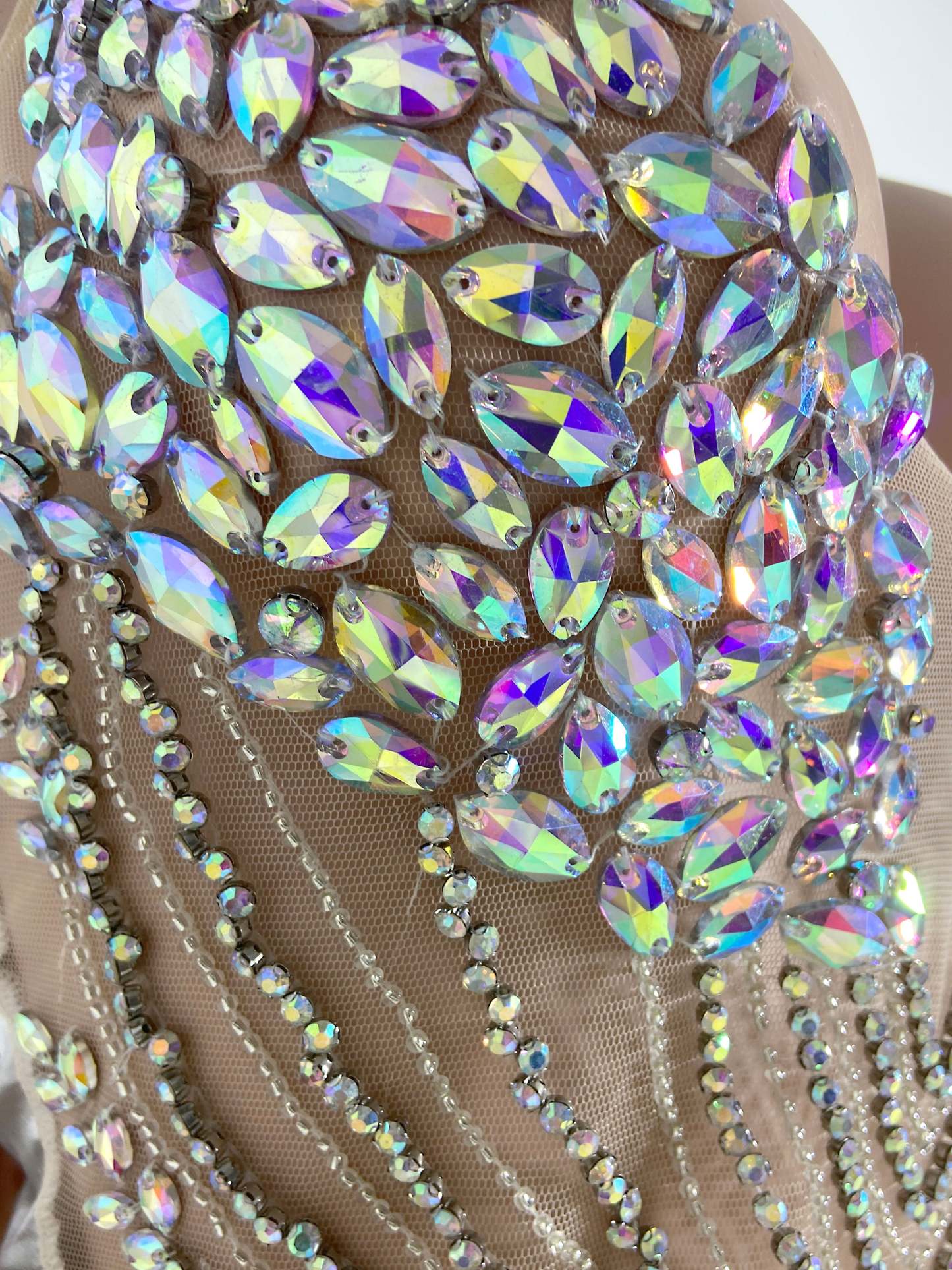 Silver V-Neck Dress