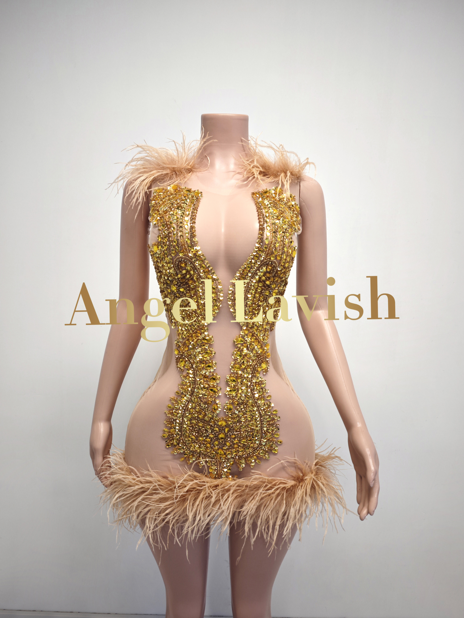 Gold Mini Dress TH0916003