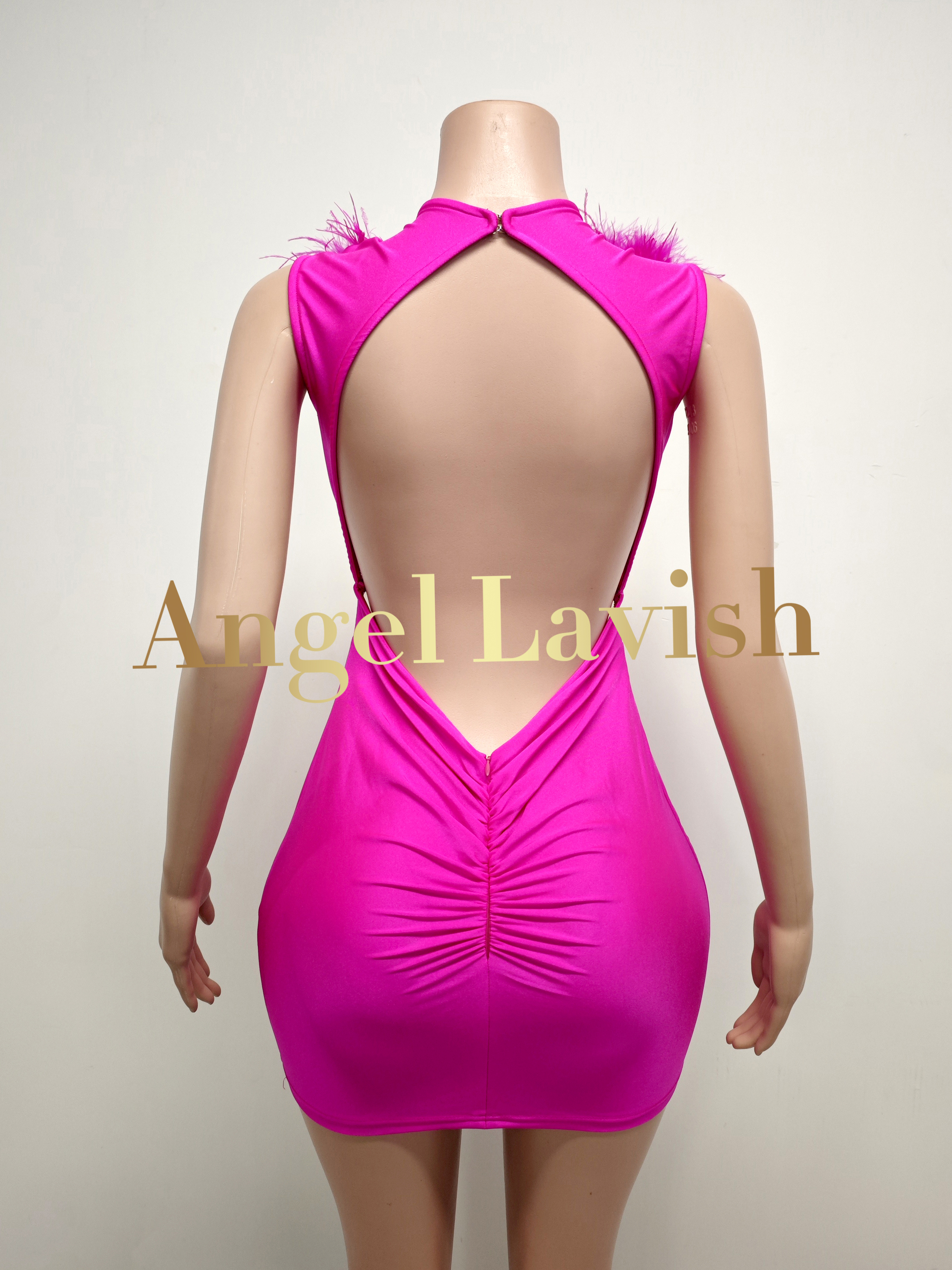 Rose Red Mini Dress TH0916017
