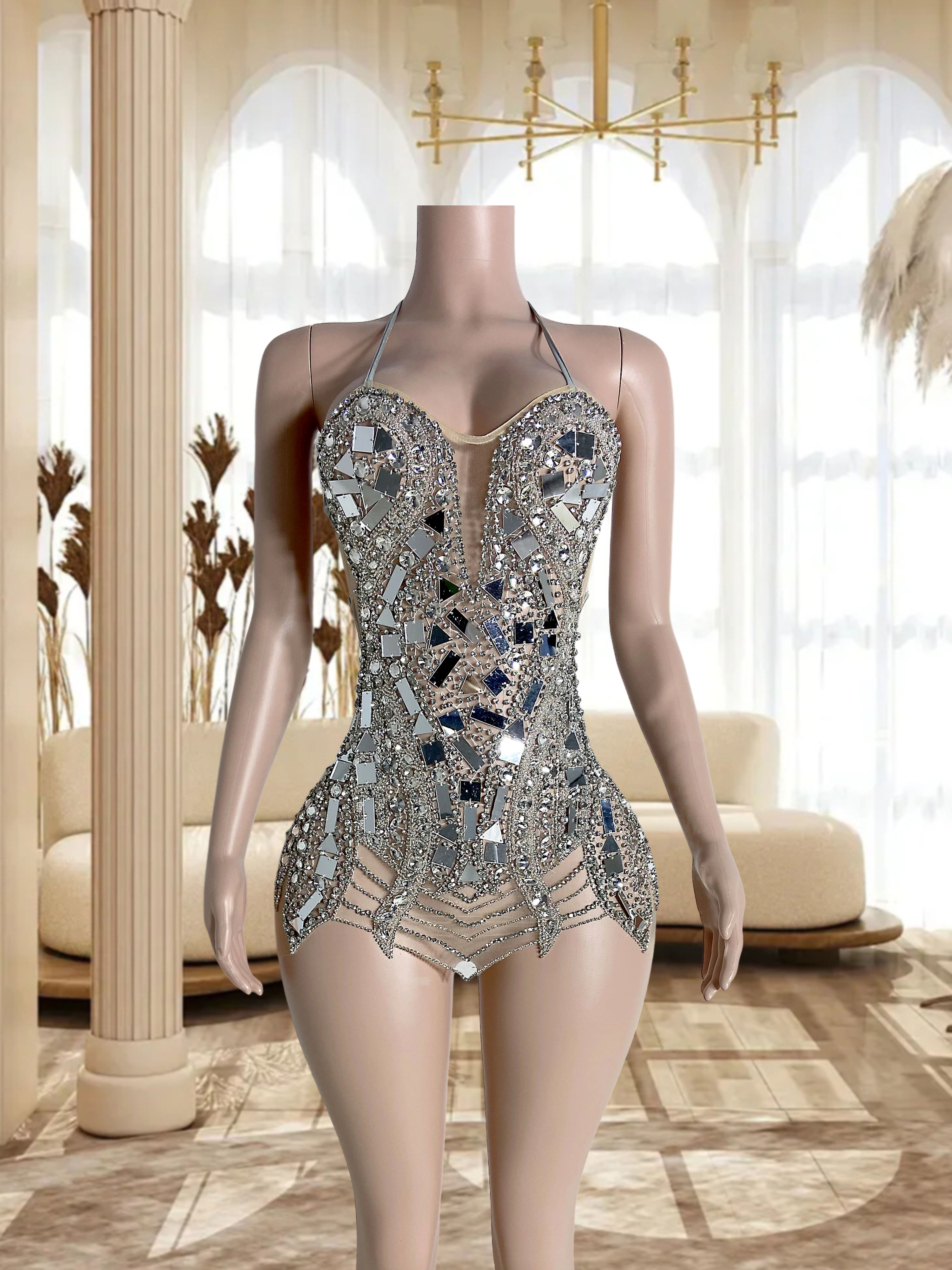 Silver Rhinestone Allure Dress