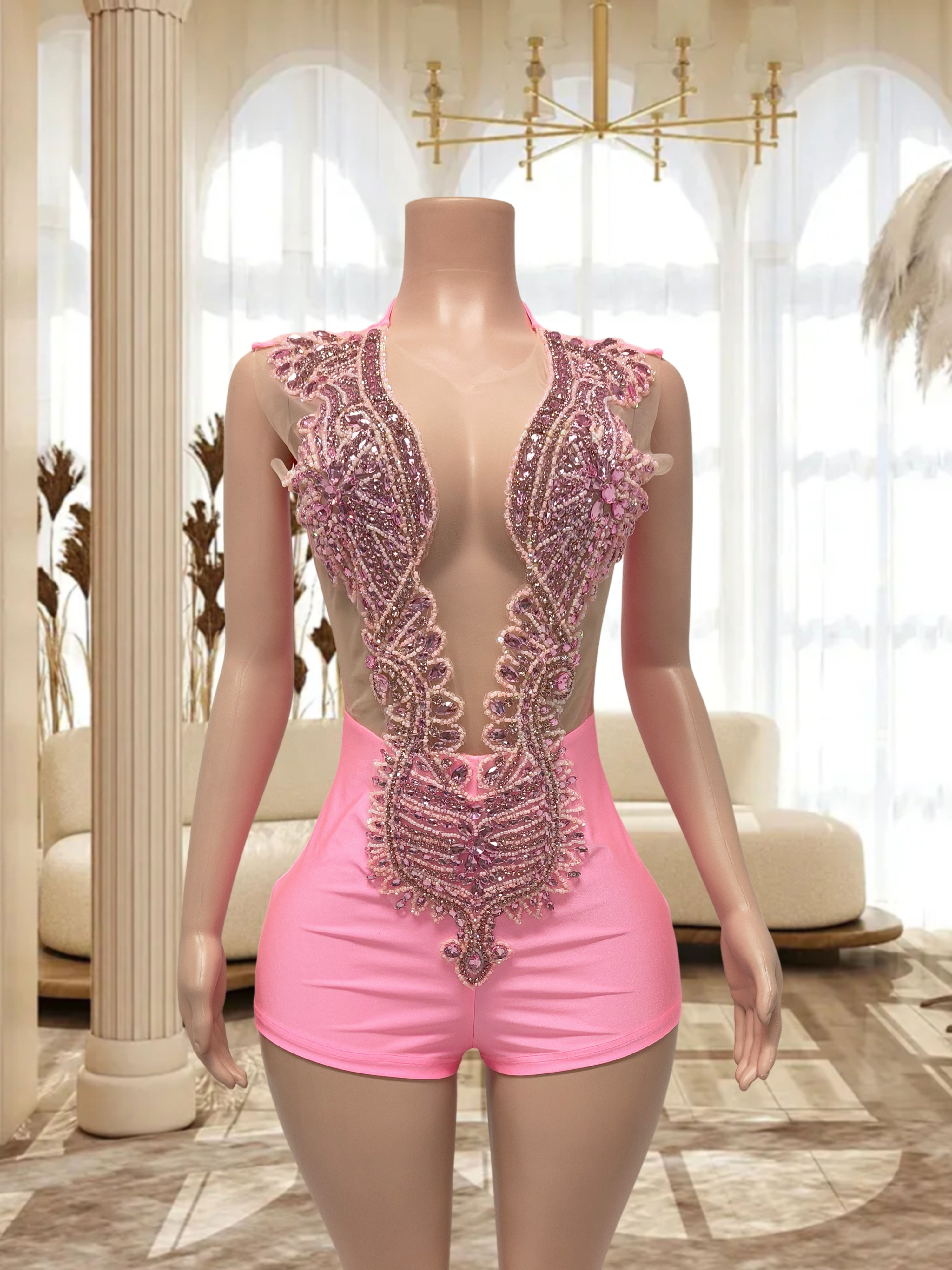 Pink Playsuit TH202212131