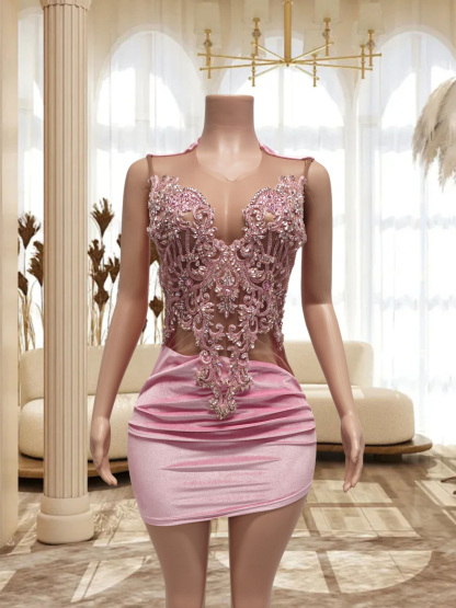 Pink Mini Dress TH22110913