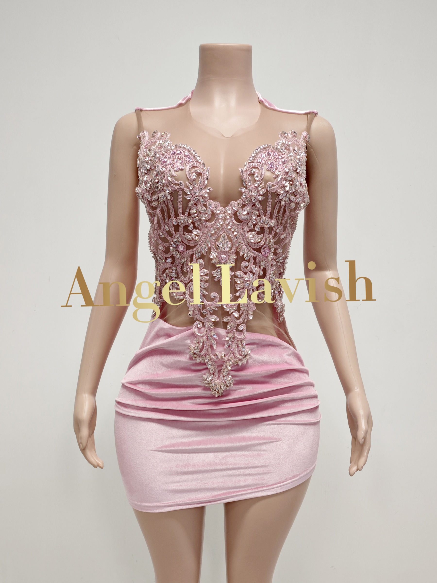 Pink Mini Dress TH22110913