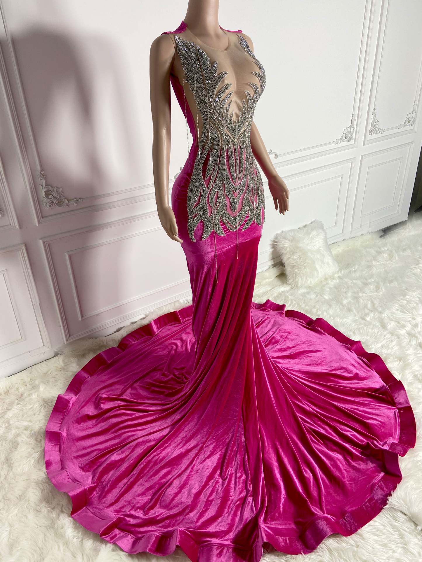Silver Velvet Gown