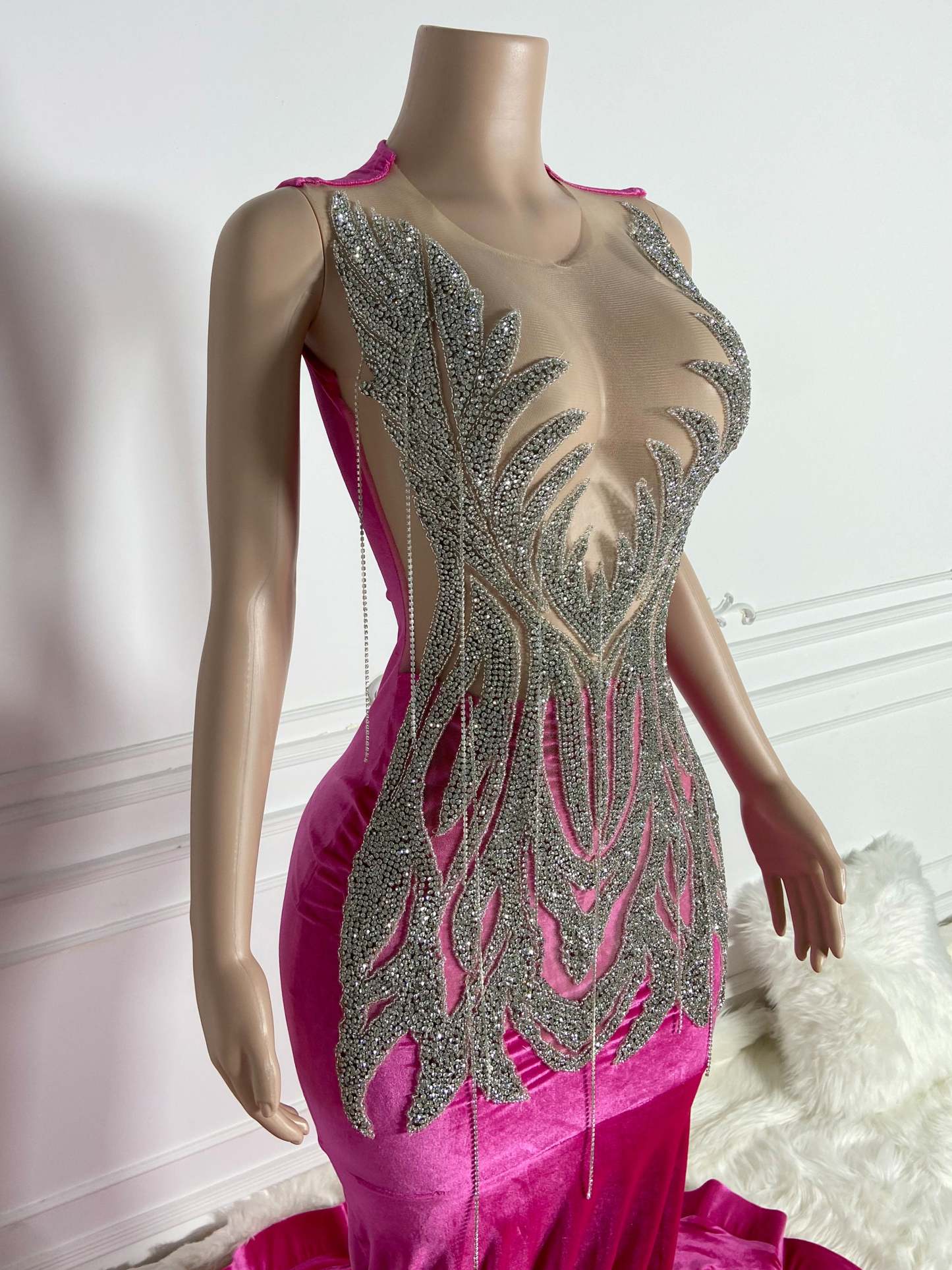 Silver Velvet Gown