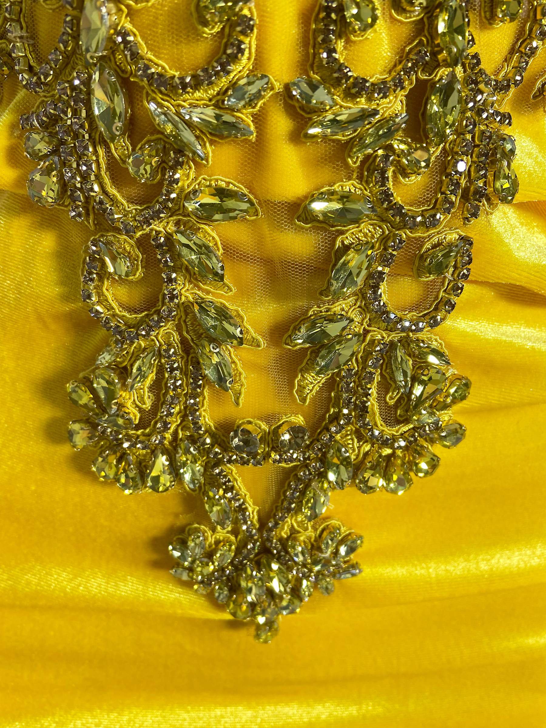 Yellow Backless Mini Dress