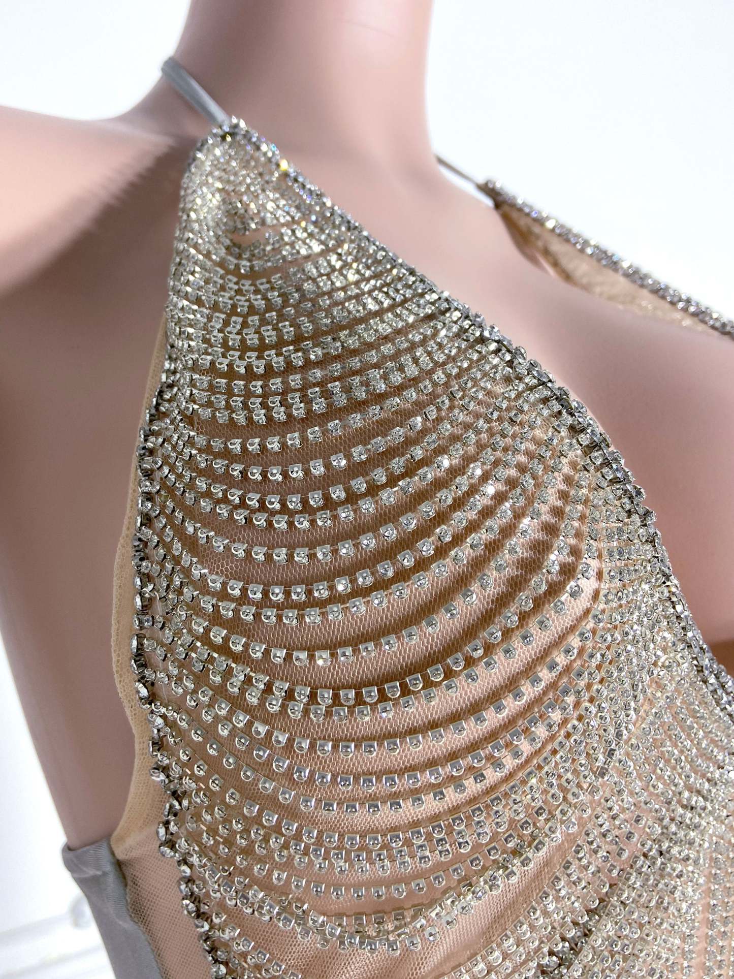 Silver Rhinestone Dress