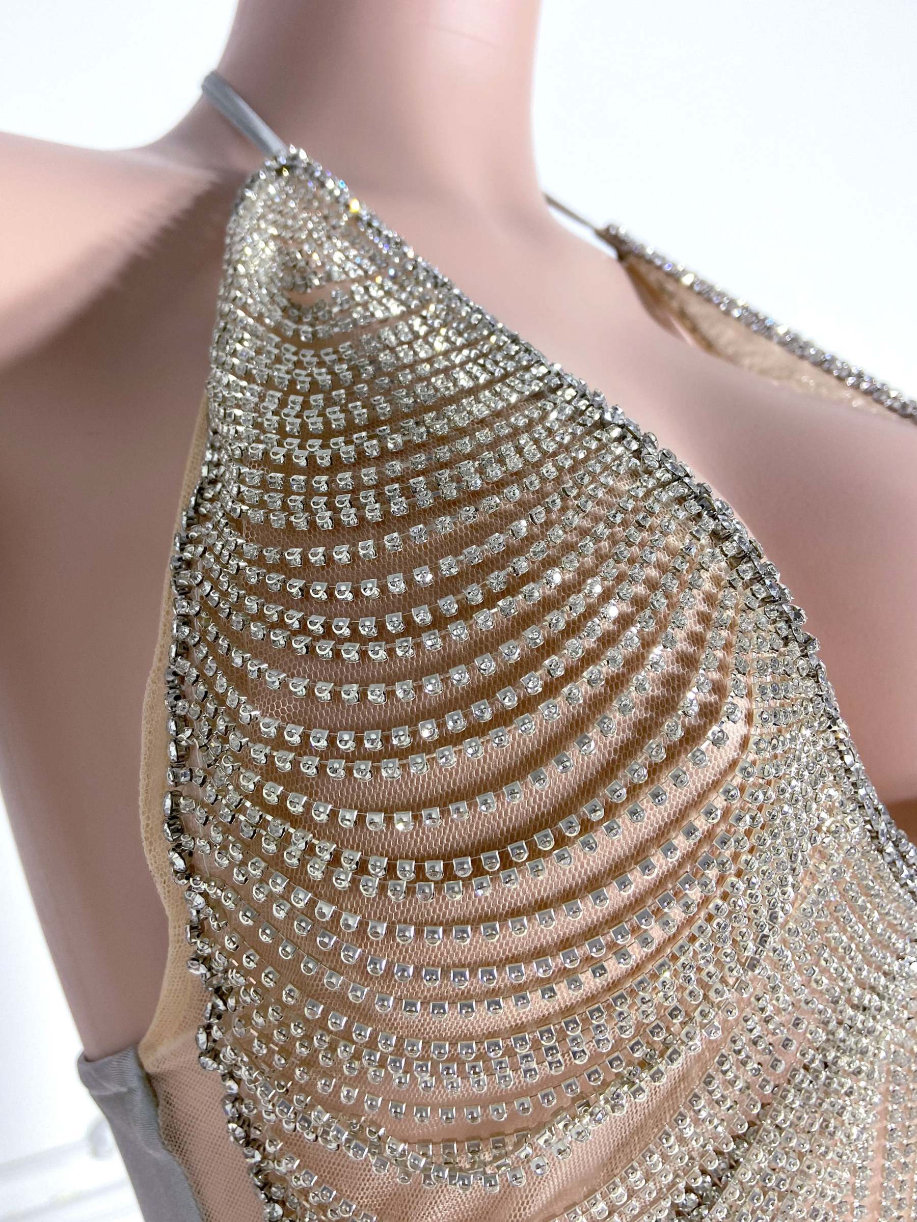 Silver Rhinestone Dress