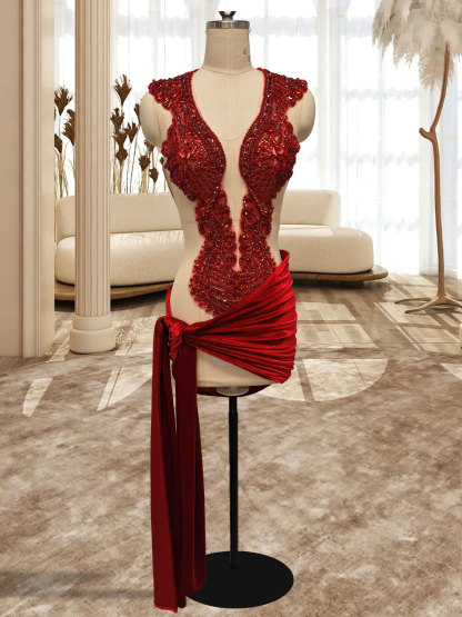 Red Mini Dress TH23030301