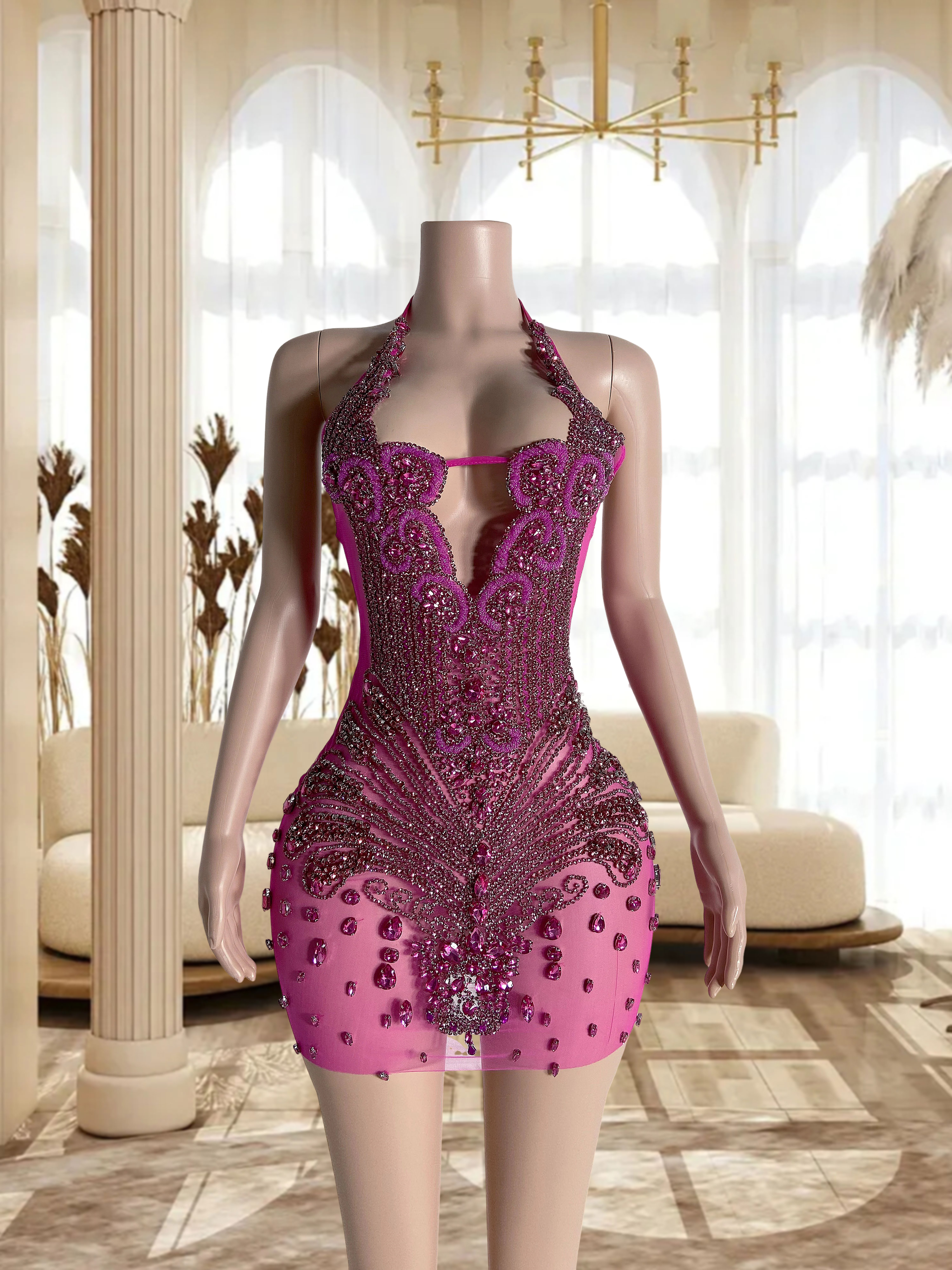 Rose-Red Alluring Dress