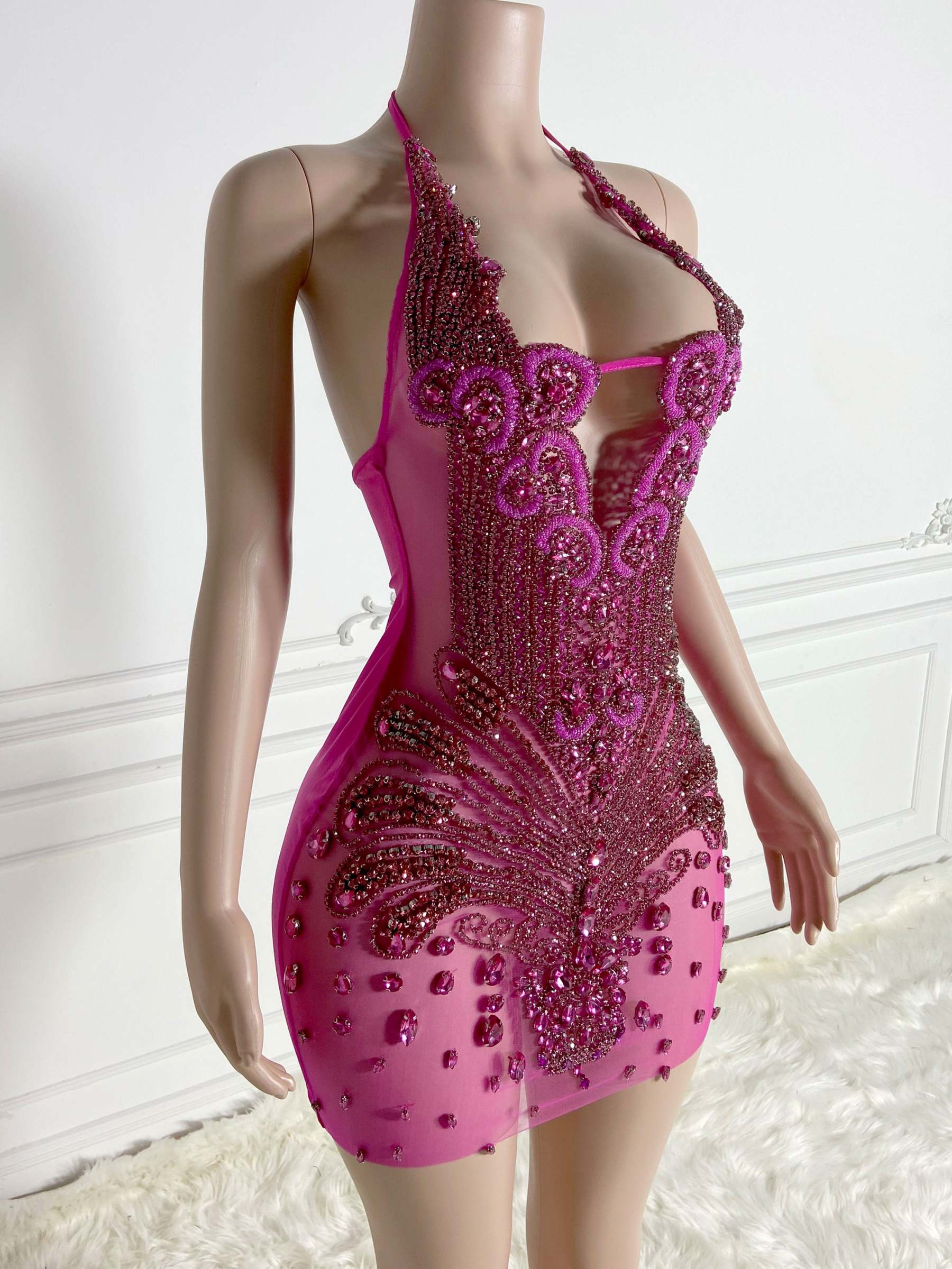 Rose-Red Alluring Dress