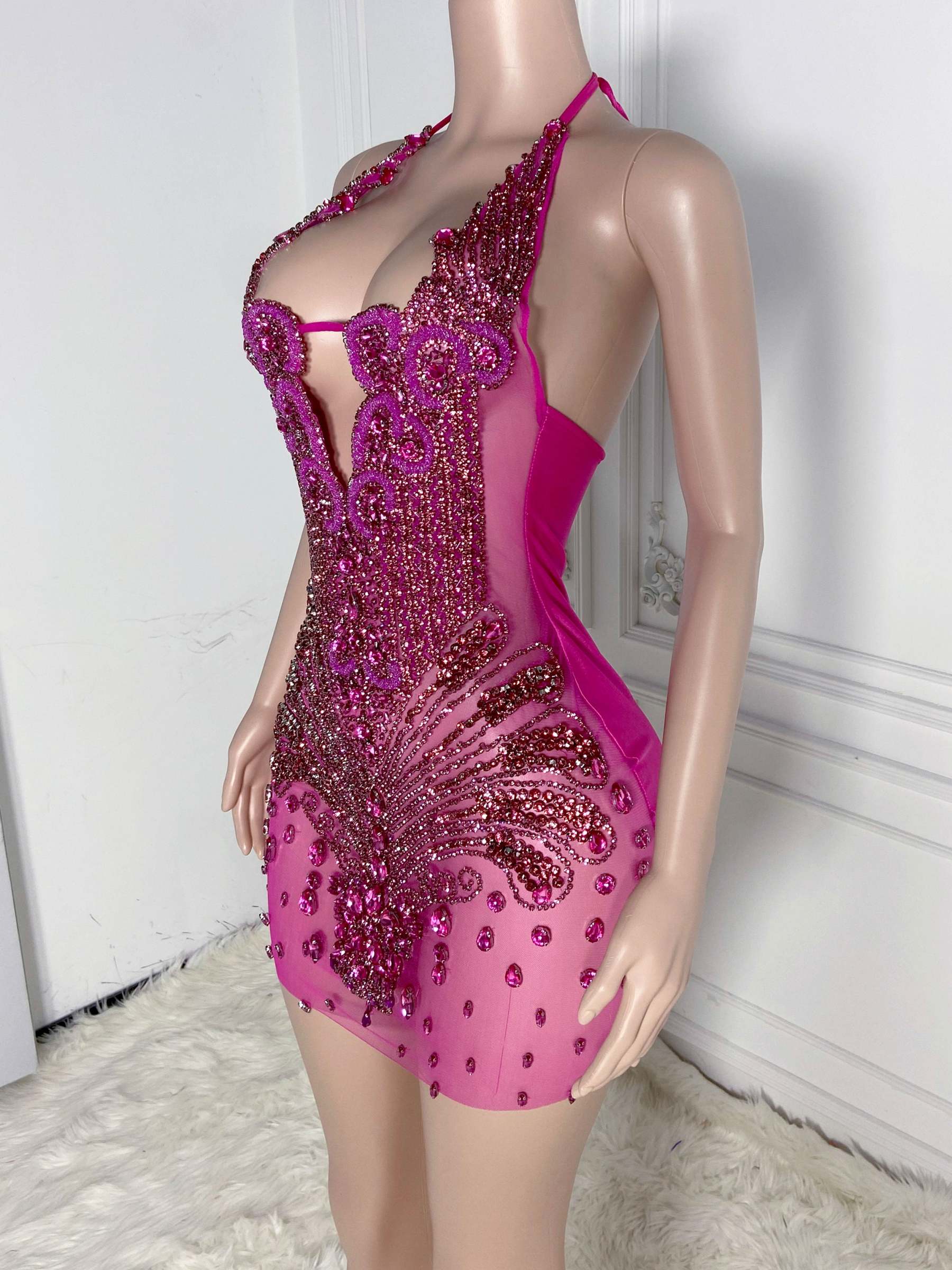 Rose-Red Alluring Dress