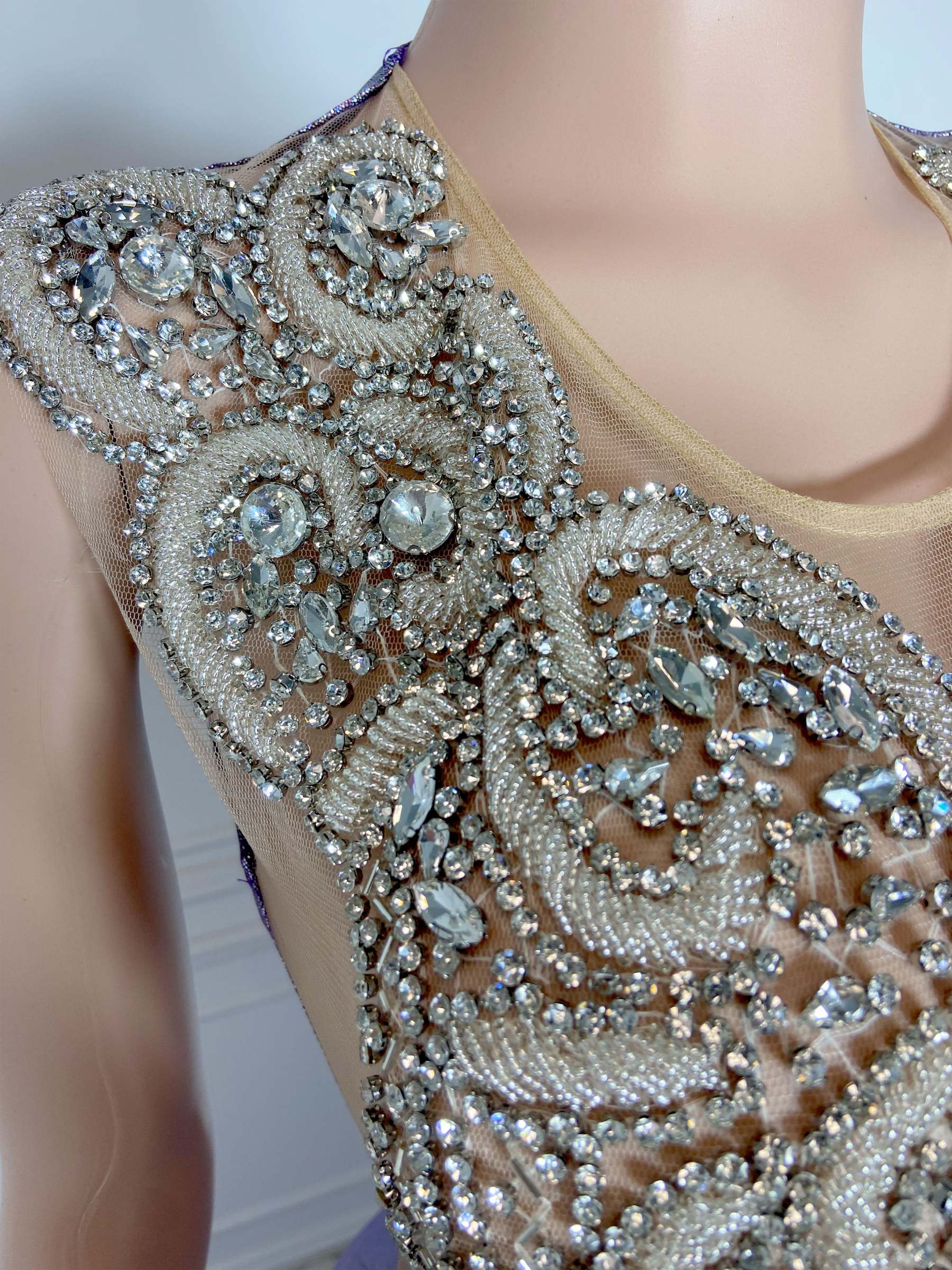 Silver Glittering Maxi Gown