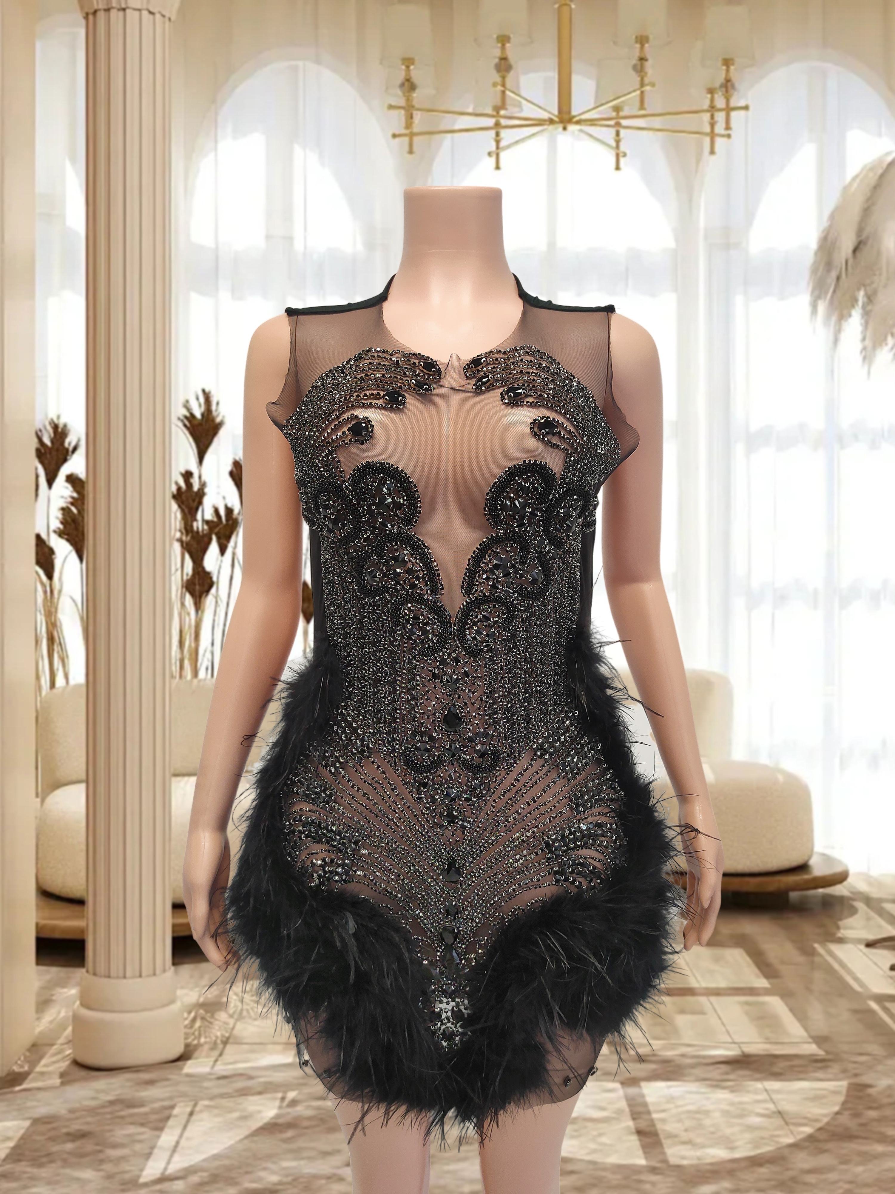 Black Mini Dress TH23042501