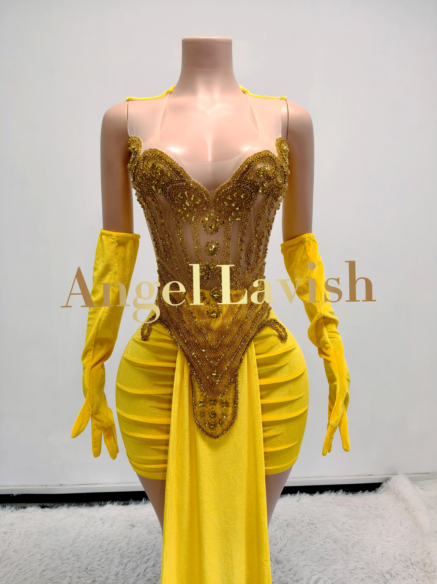 Yellow Mini Dress TH23052502