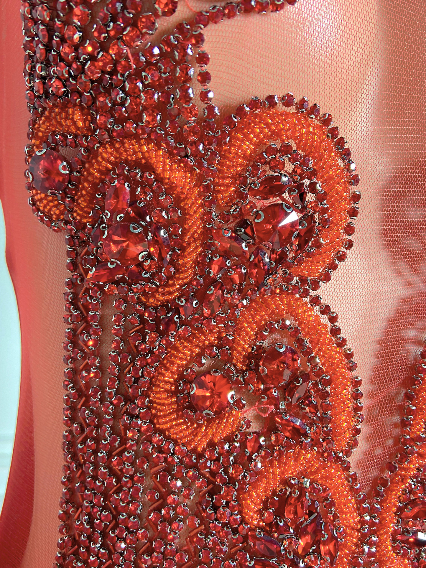 Dazzle Red See-Through Gown