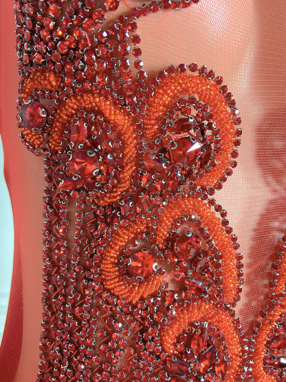 Dazzle Red See-Through Gown