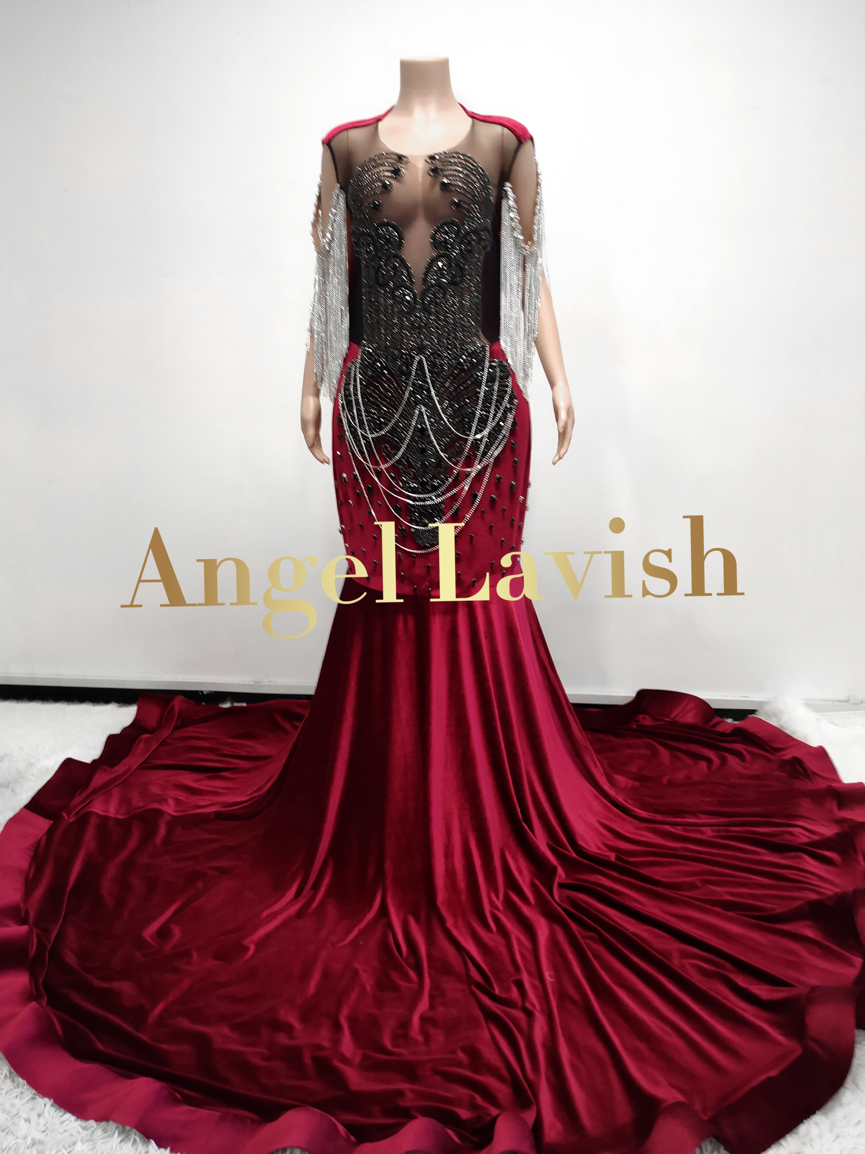 Wine Red Gowns TH23053008