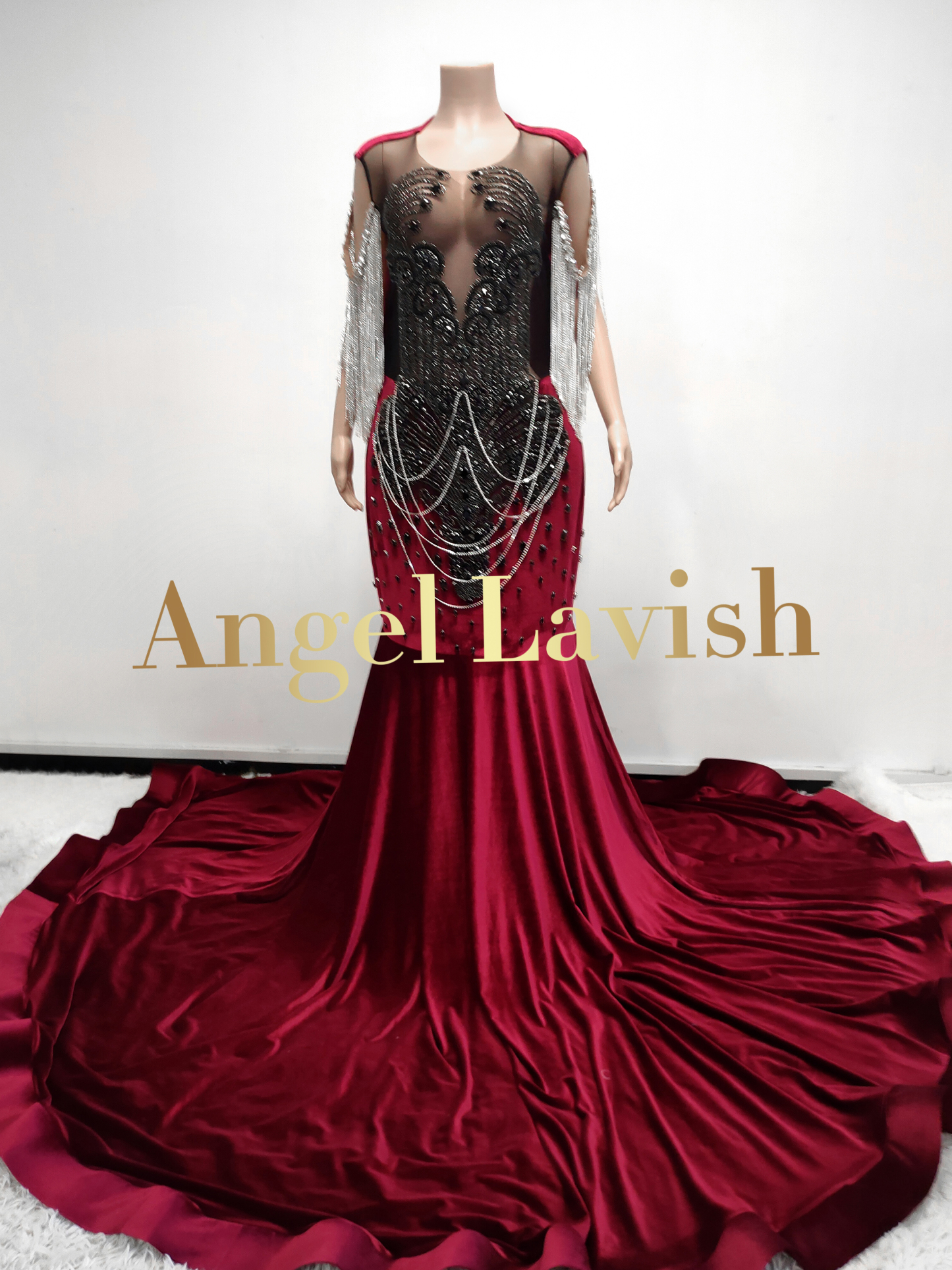 Wine Red Gowns TH23053008