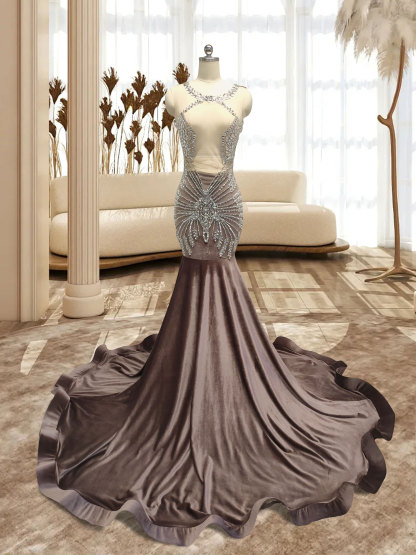 Light Coffee Gowns TH23053009