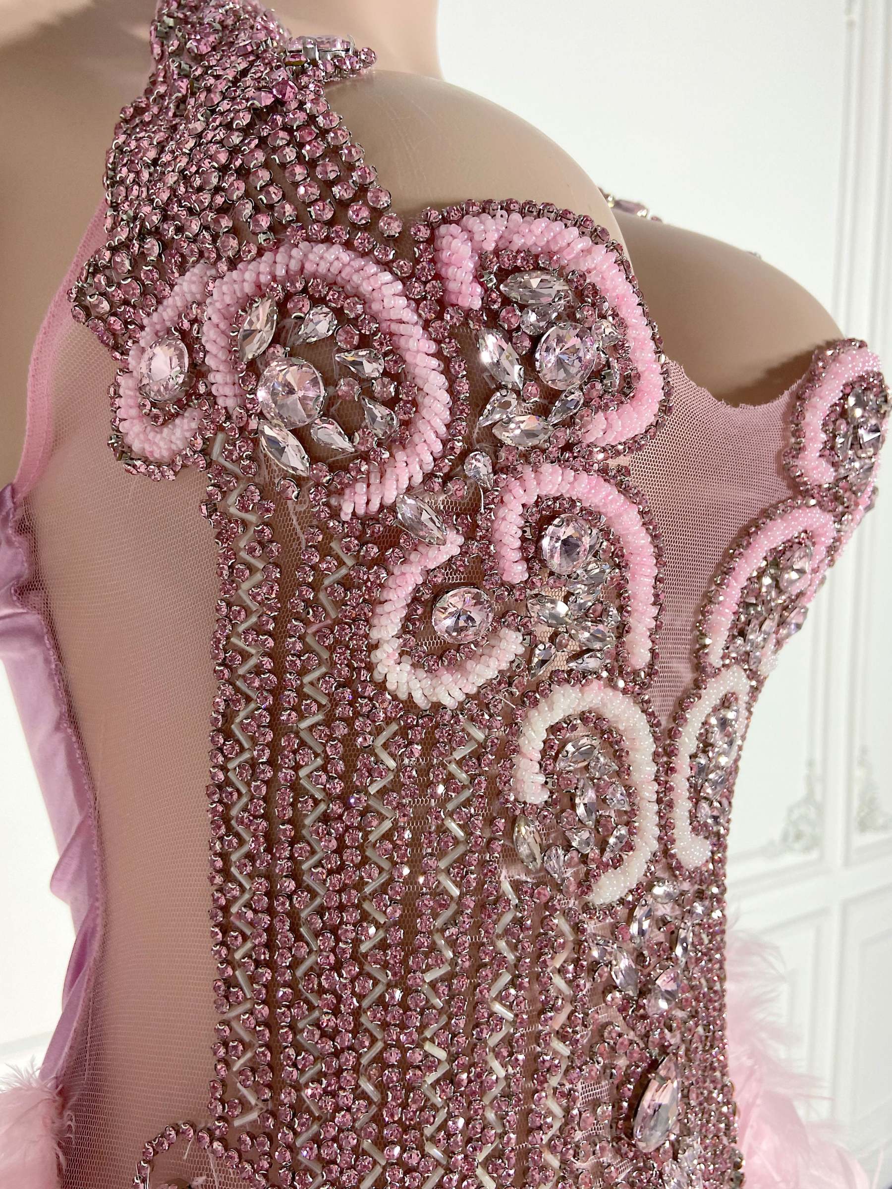 Feathered Pink Dress