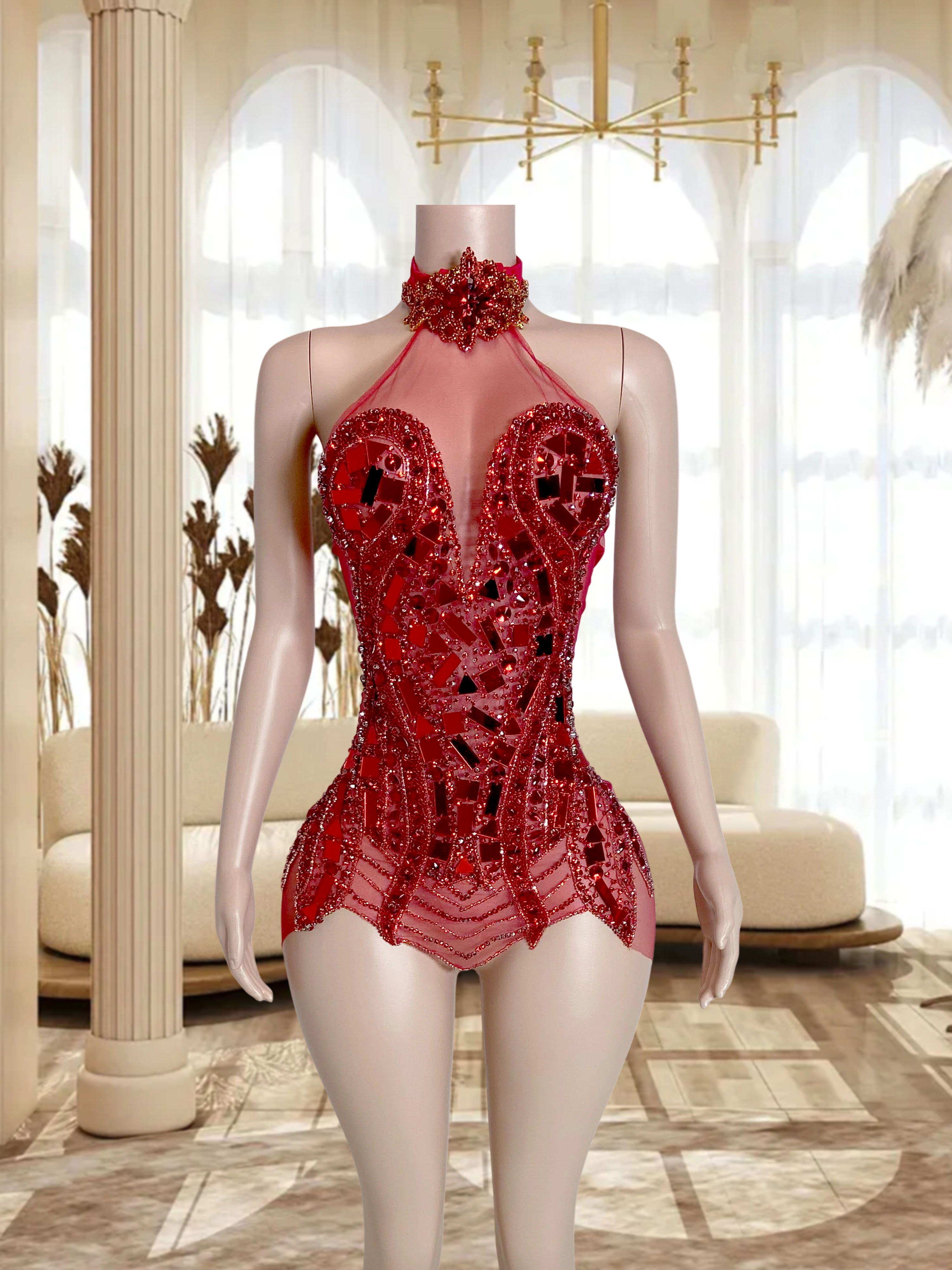 Crimson Elegance Dress