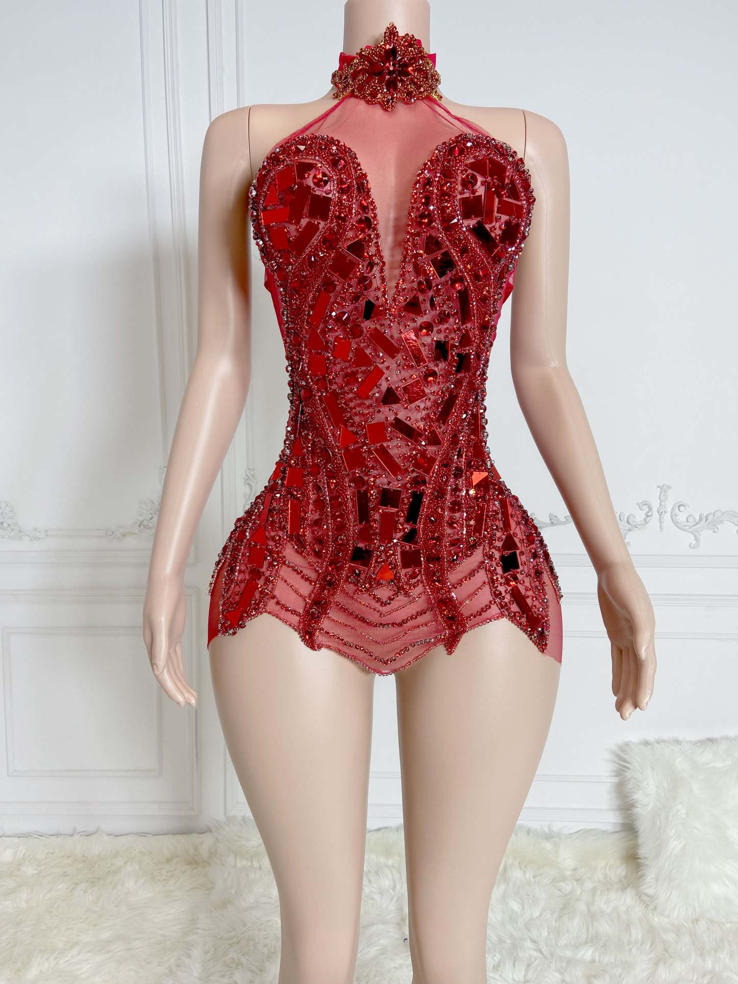 Crimson Elegance Dress