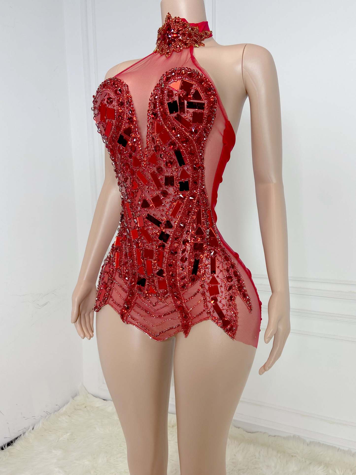 Crimson Elegance Dress