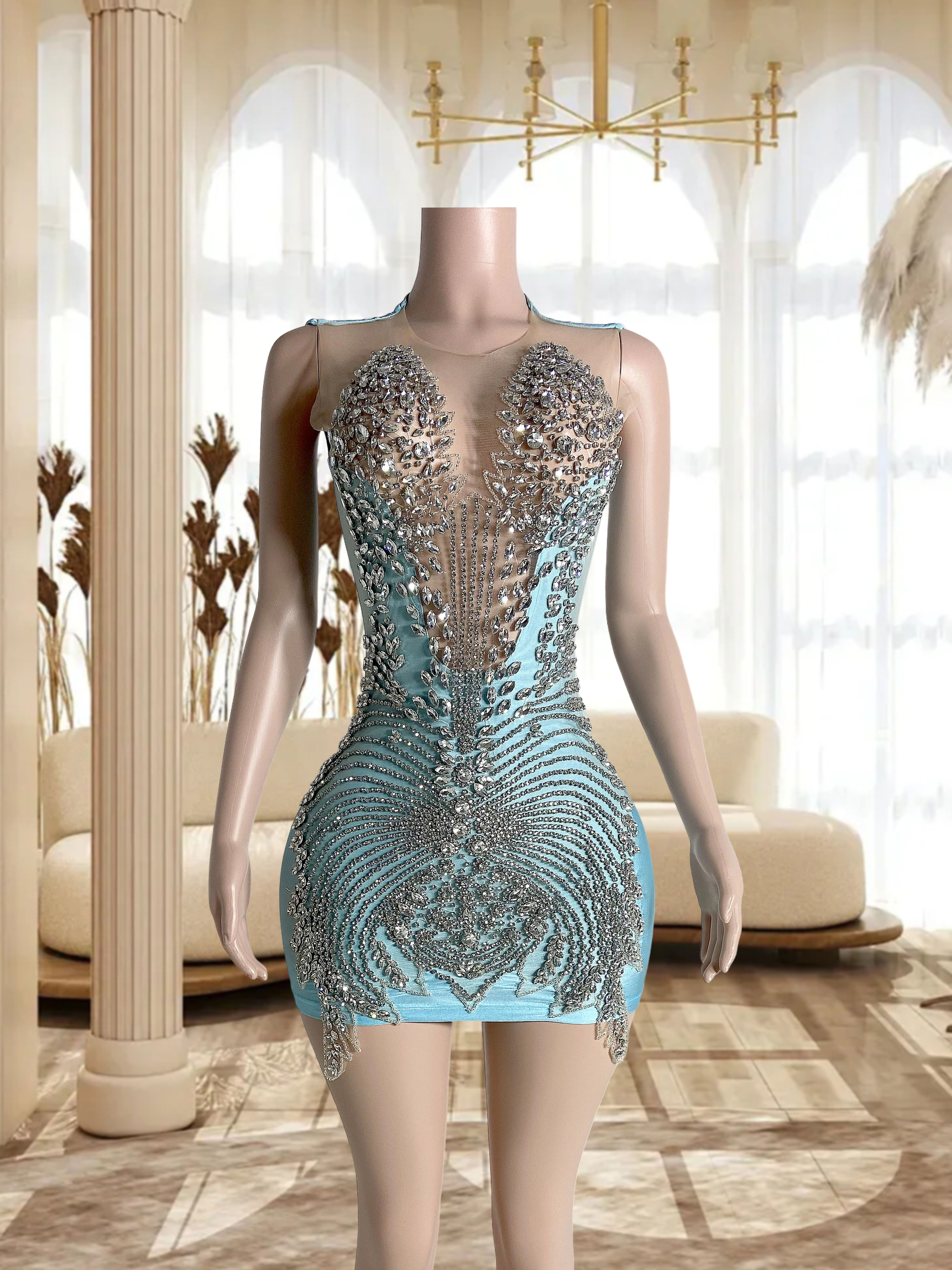 Silver Multistone Dress