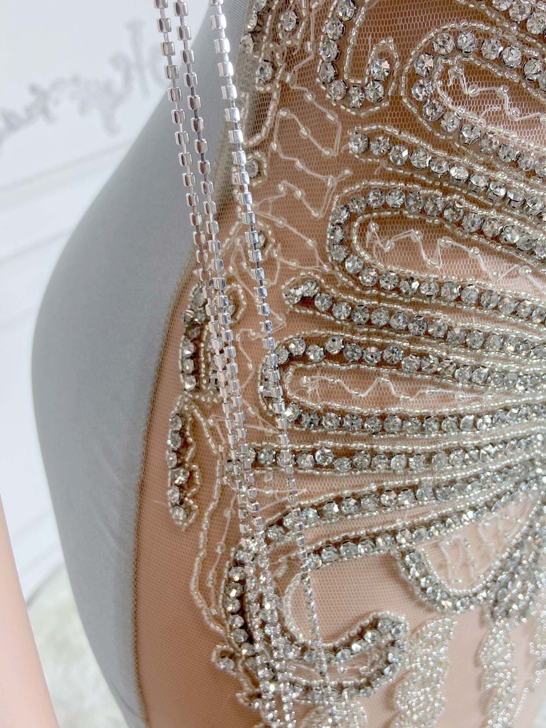 Silver Sparkle Chain Sleeveless Dress