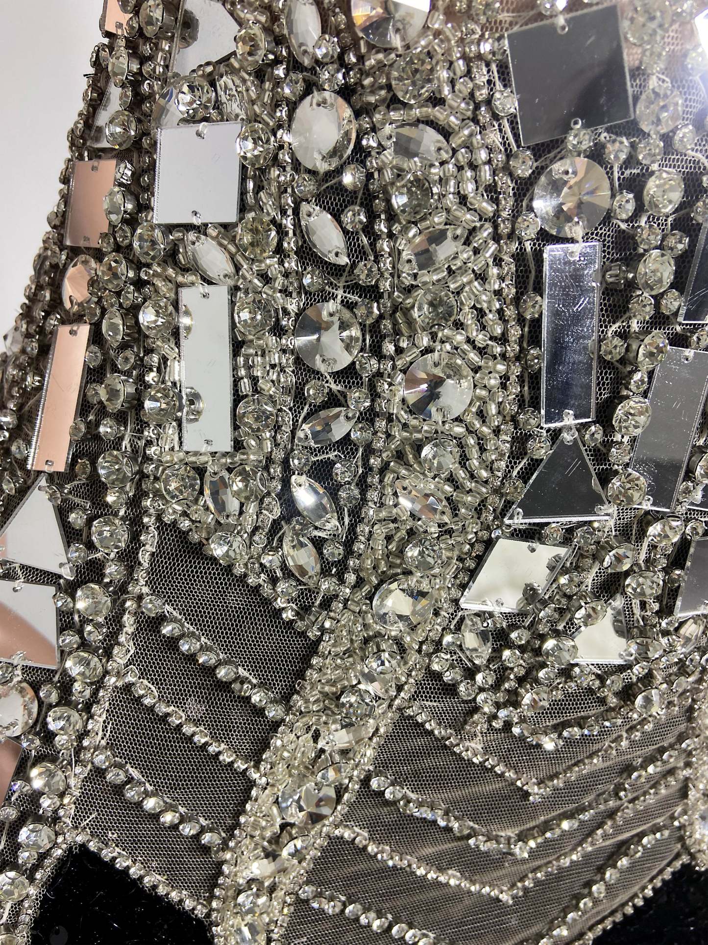 Black Sequin Velvet Gown