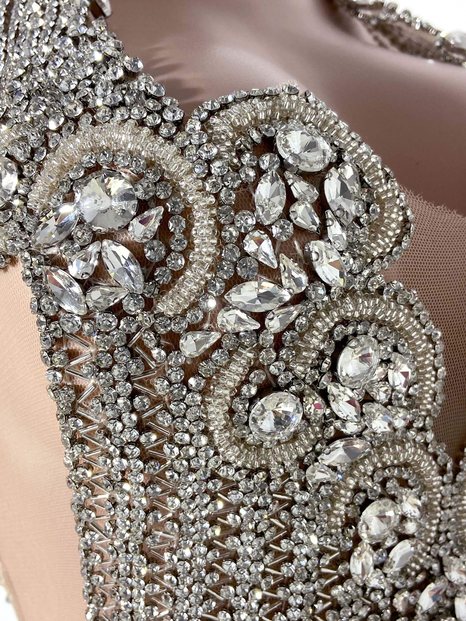 Silver Glitter Halter Dress