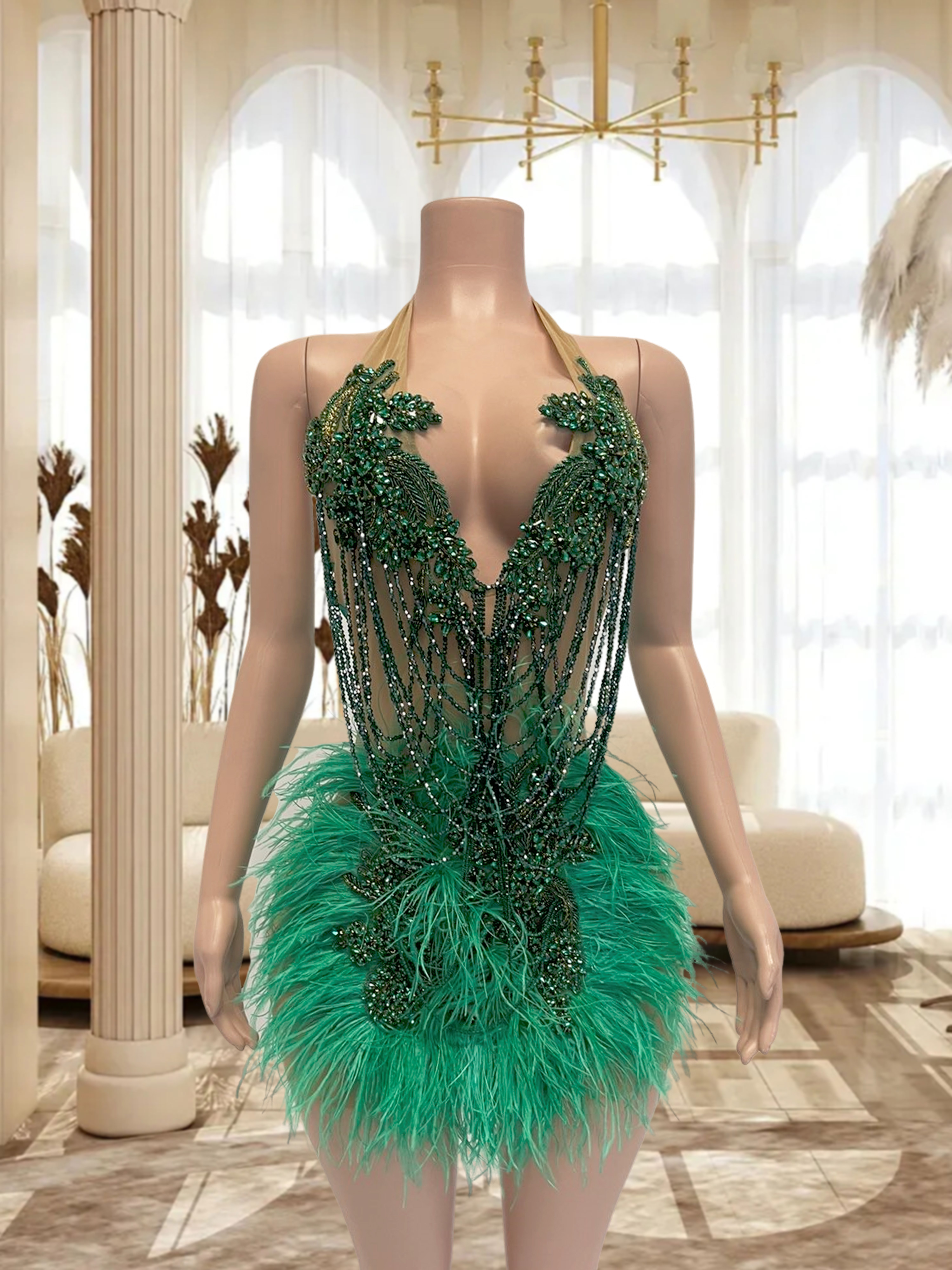 Green Mini Dress TH231101601