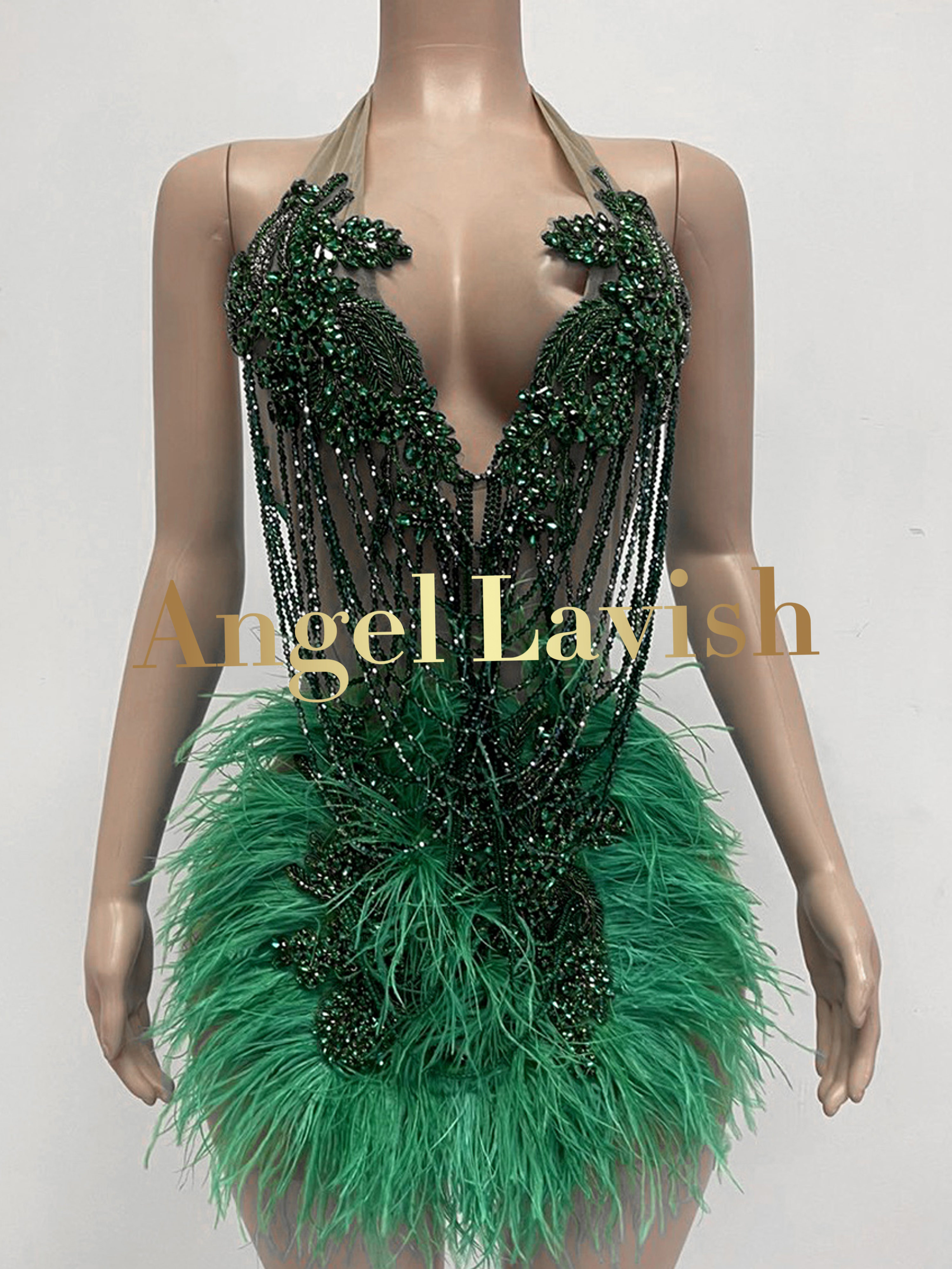 Green Mini Dress TH231101601